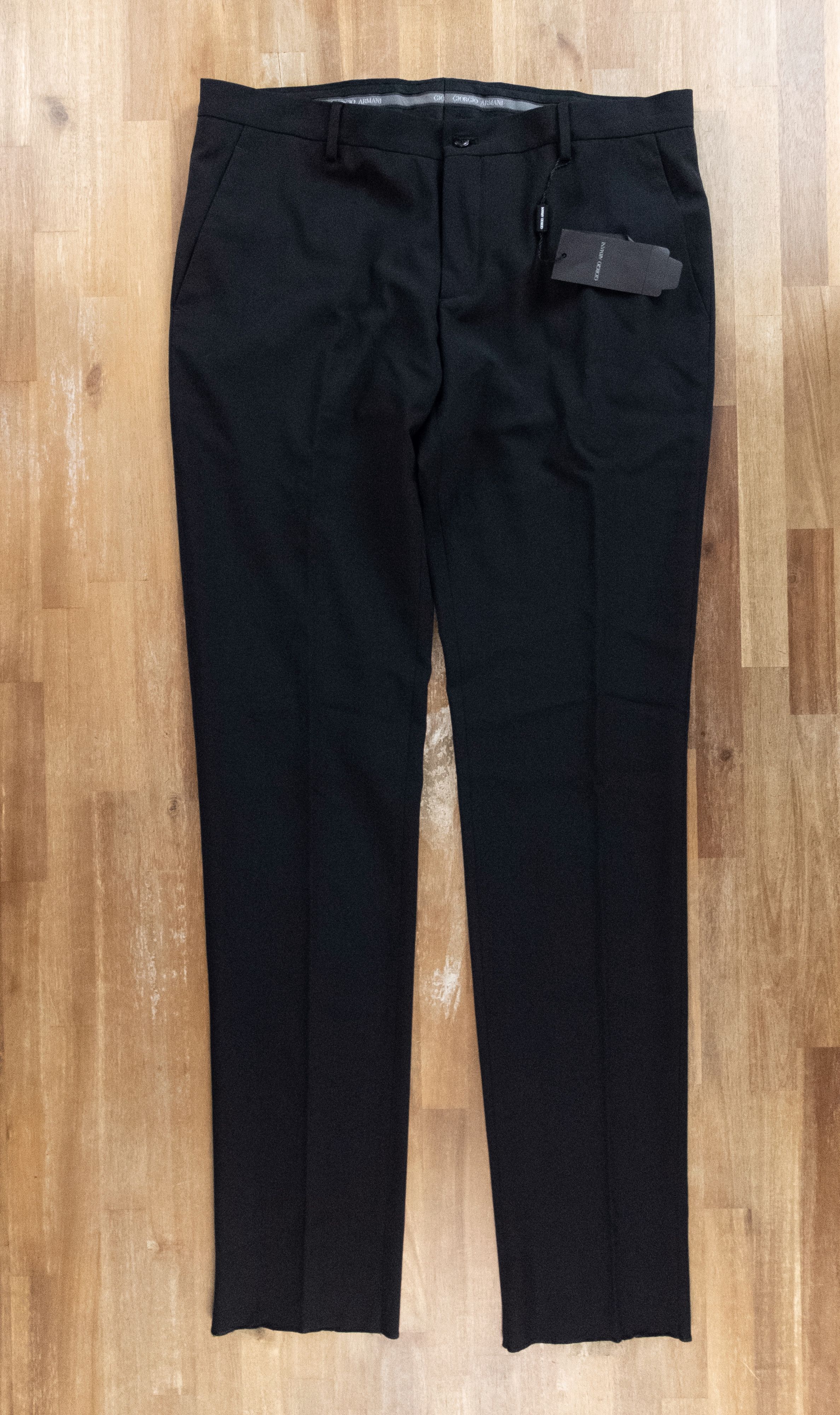 Giorgio Armani GIORGIO ARMANI black wool formal pants trousers 38 US / 54 Size US 38 / EU 54 - 1 Thumbnail