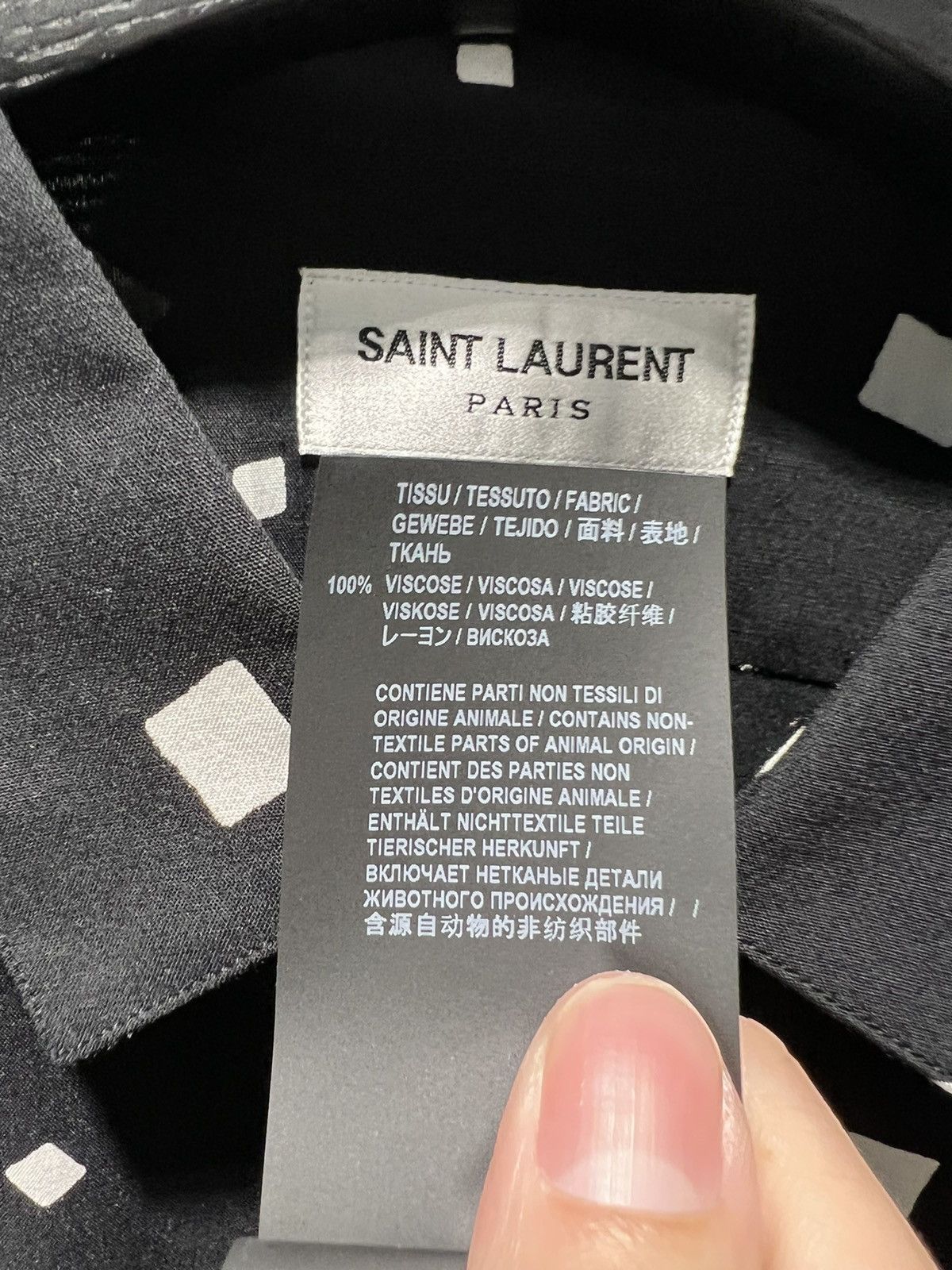 Saint Laurent Paris SS20 Scattered Square Print Shirt sz37/38/39 Size US M / EU 48-50 / 2 - 6 Thumbnail
