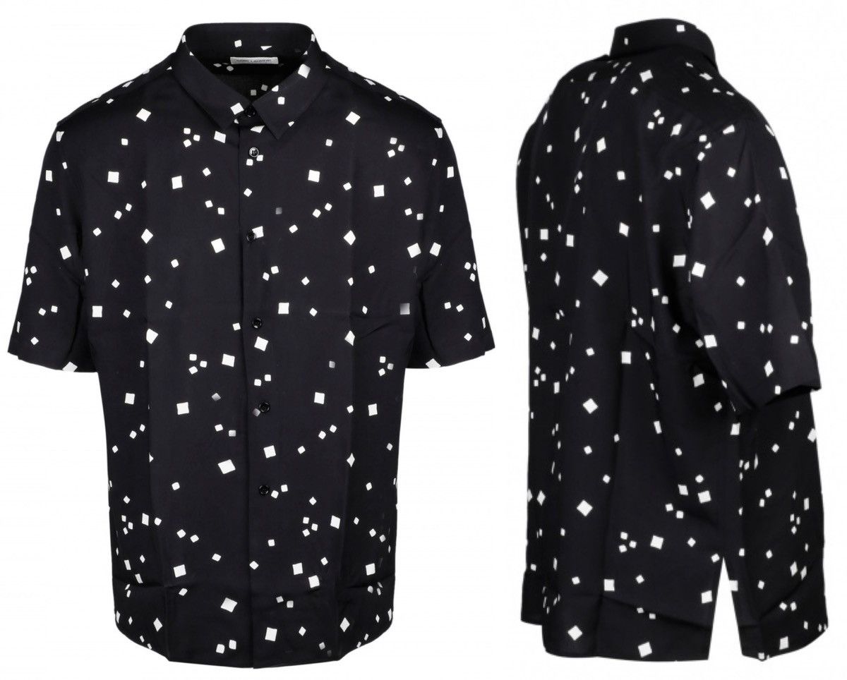 Saint Laurent Paris SS20 Scattered Square Print Shirt sz37/38/39 Size US M / EU 48-50 / 2 - 8 Thumbnail