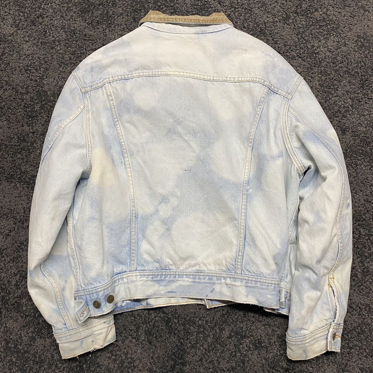 Vintage 80s Storm Rider Lee Distressed Acid Wash Denim Jacket Size US L / EU 52-54 / 3 - 9 Thumbnail