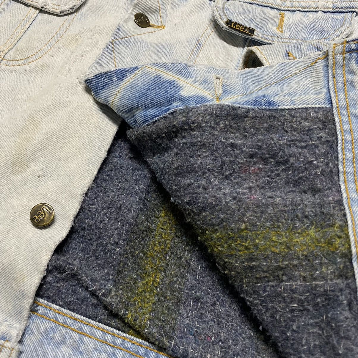 Vintage 80s Storm Rider Lee Distressed Acid Wash Denim Jacket Size US L / EU 52-54 / 3 - 3 Thumbnail