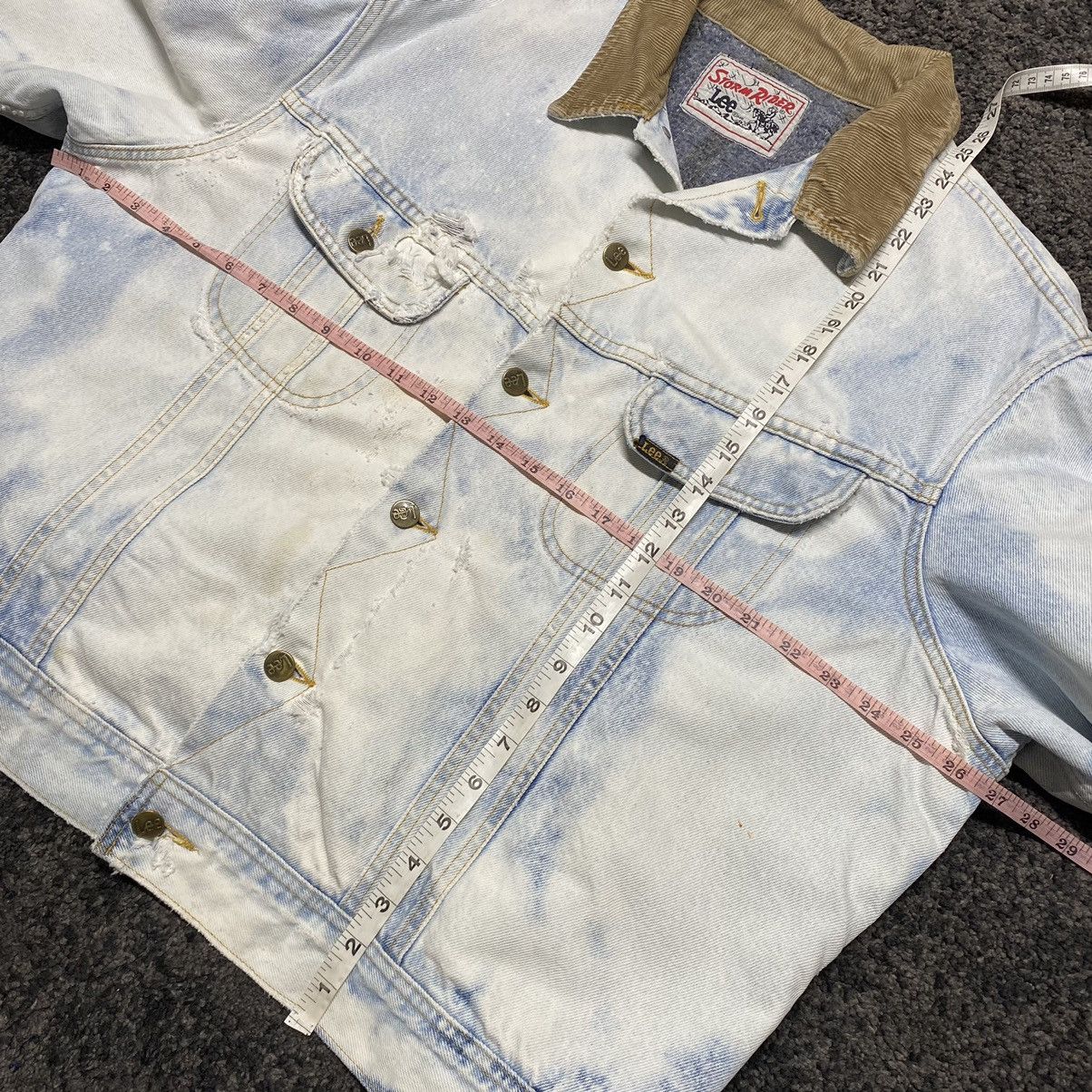 Vintage 80s Storm Rider Lee Distressed Acid Wash Denim Jacket Size US L / EU 52-54 / 3 - 8 Thumbnail