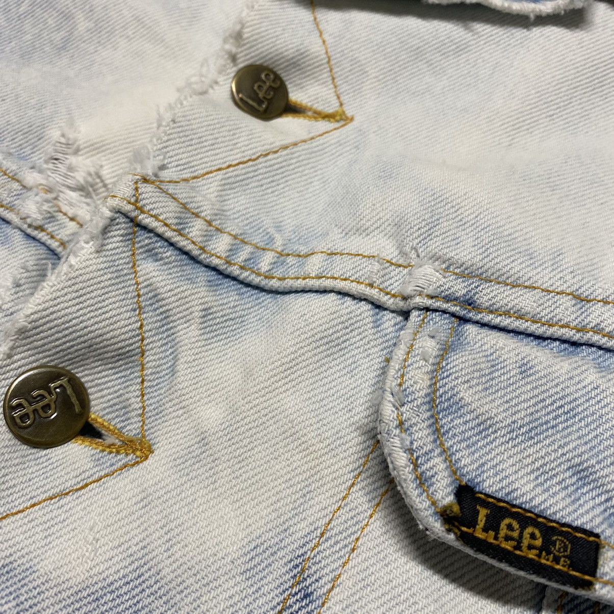 Vintage 80s Storm Rider Lee Distressed Acid Wash Denim Jacket Size US L / EU 52-54 / 3 - 7 Thumbnail