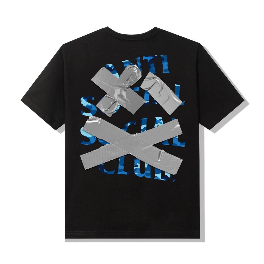 Anti Social Social Club DS AW21 Blue Camo ASSC Cancelled Again Black Tee BAPE KITH Size US XL / EU 56 / 4 - 1 Thumbnail