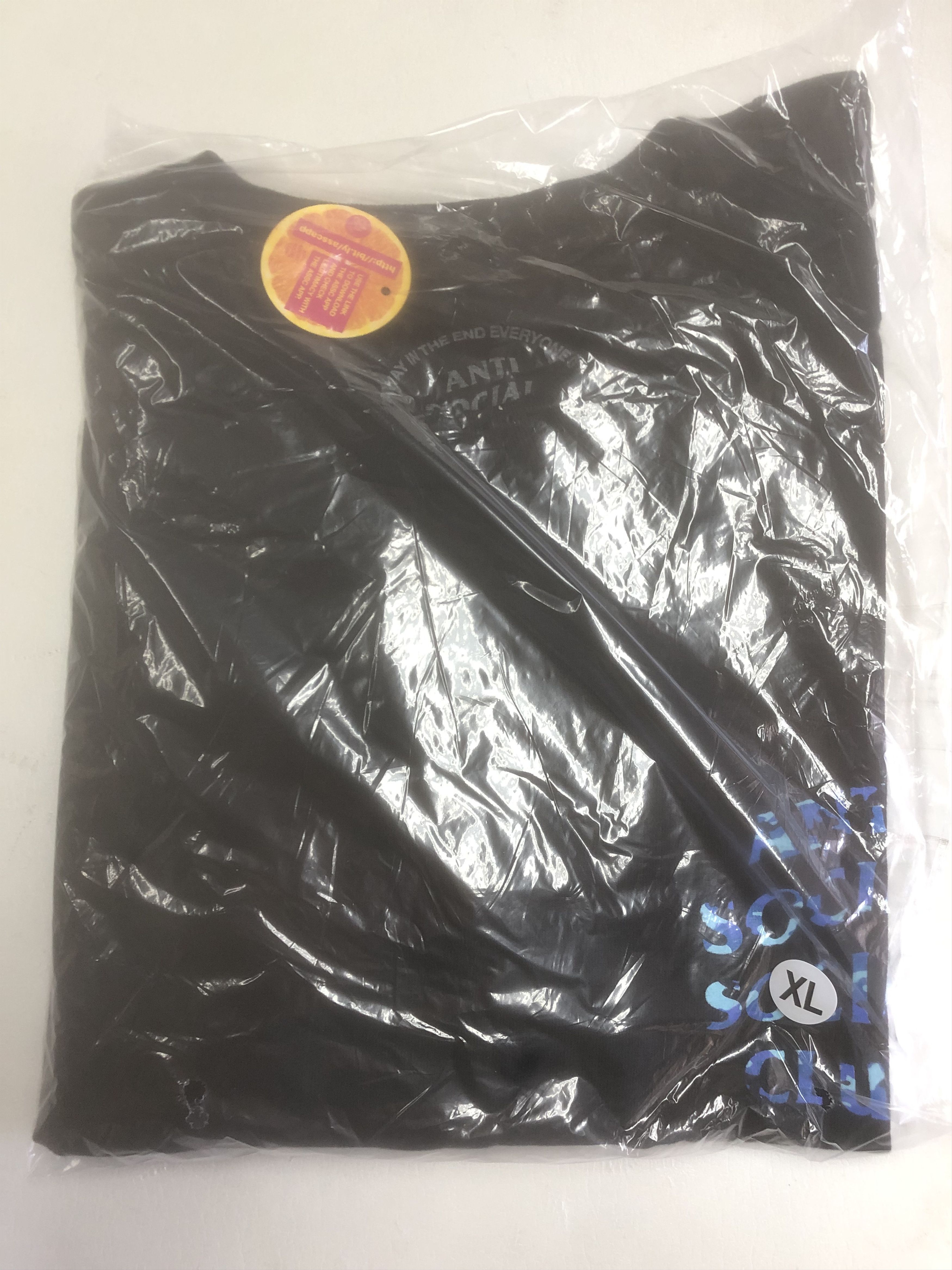 Anti Social Social Club DS AW21 Blue Camo ASSC Cancelled Again Black Tee BAPE KITH Size US XL / EU 56 / 4 - 2 Thumbnail