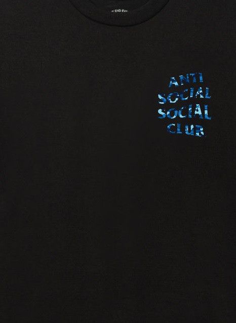 Anti Social Social Club DS AW21 Blue Camo ASSC Cancelled Again Black Tee BAPE KITH Size US XL / EU 56 / 4 - 5 Thumbnail
