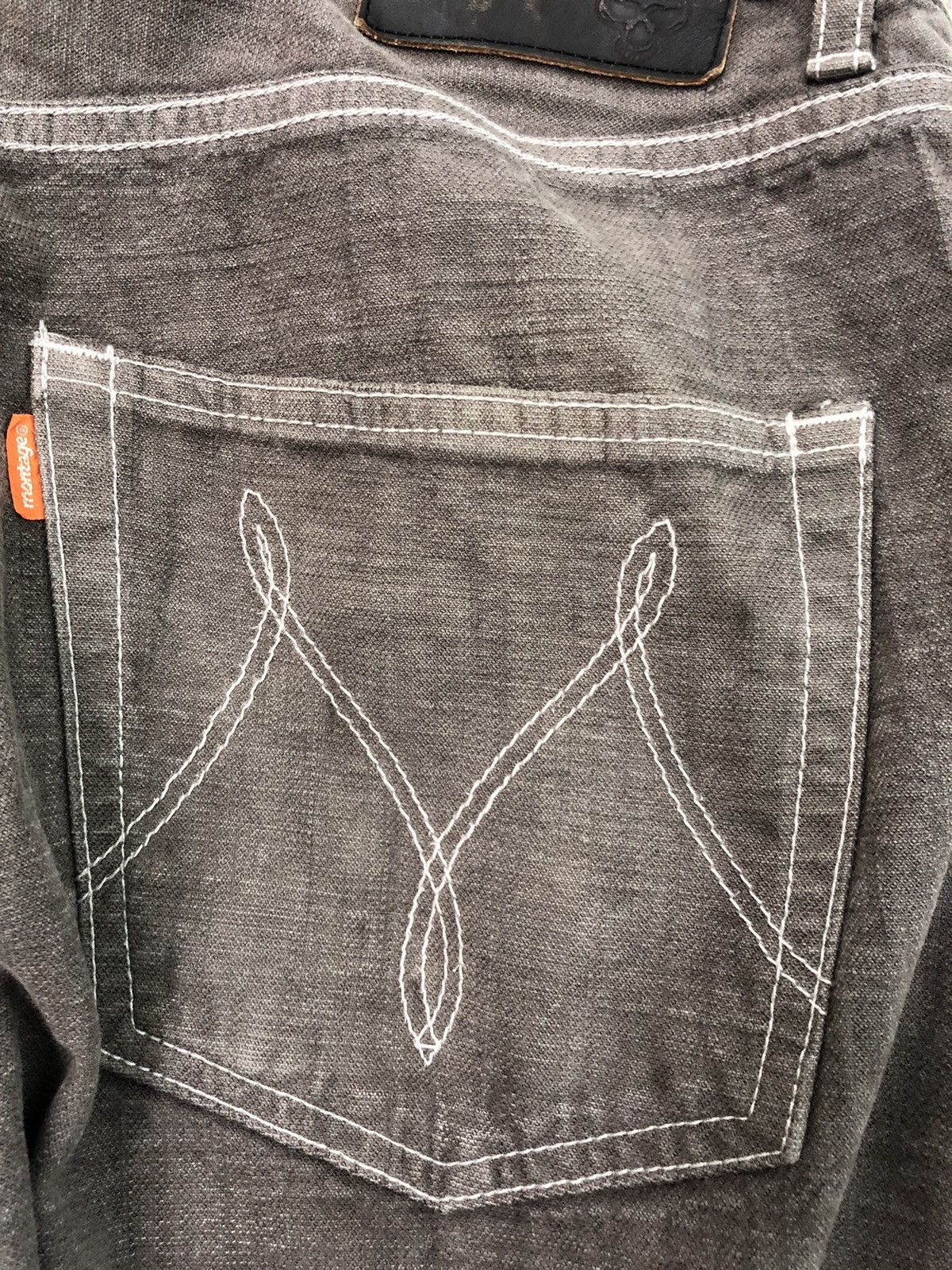Japanese Brand × Montage Vintage Montage Denim Crowd patchwork/ sashiko boro Size US 33 - 20 Thumbnail