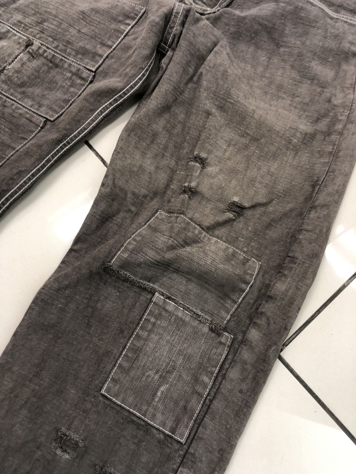 Japanese Brand × Montage Vintage Montage Denim Crowd patchwork/ sashiko boro Size US 33 - 3 Thumbnail