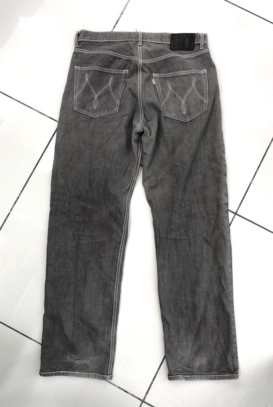 Japanese Brand × Montage Vintage Montage Denim Crowd patchwork/ sashiko boro Size US 33 - 2 Thumbnail