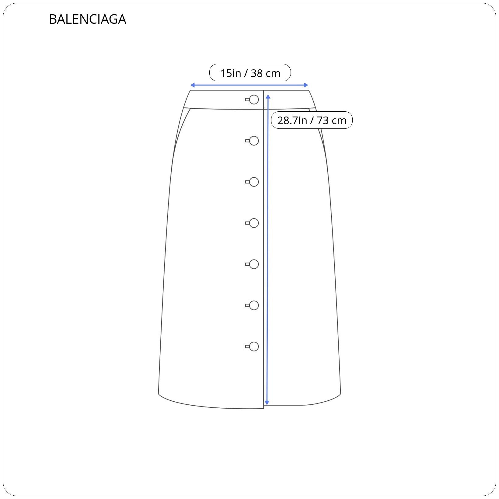 Balenciaga ⚡️QUICK SALE⚡️Sample Balenciaga by Demna Dark Grey Skirt Size 29" - 4 Thumbnail