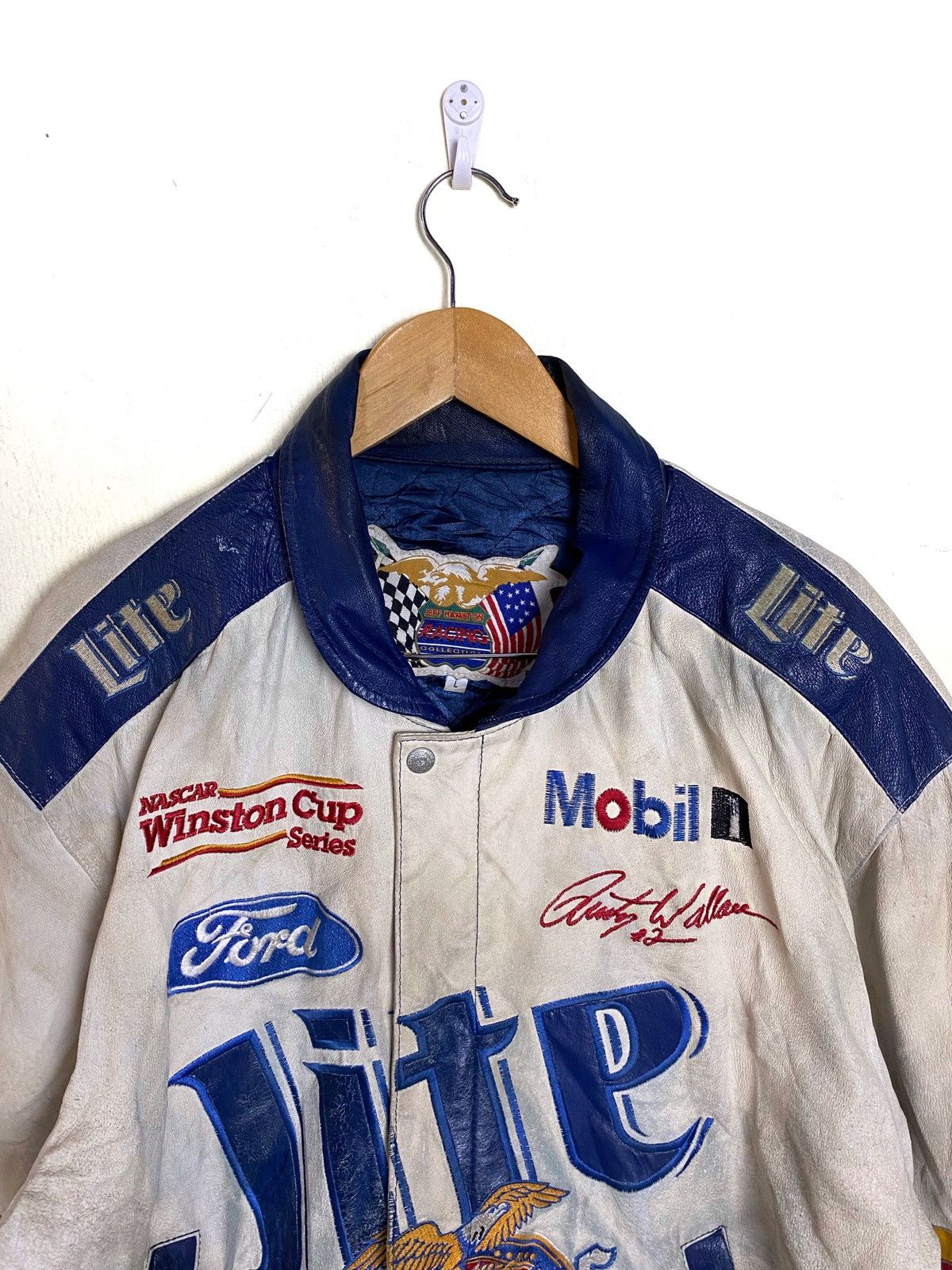 Jeff Hamilton × NASCAR Vintage Jeff Hamilton 50th Anniversary Nascar Leather Jacket Size US L / EU 52-54 / 3 - 2 Thumbnail
