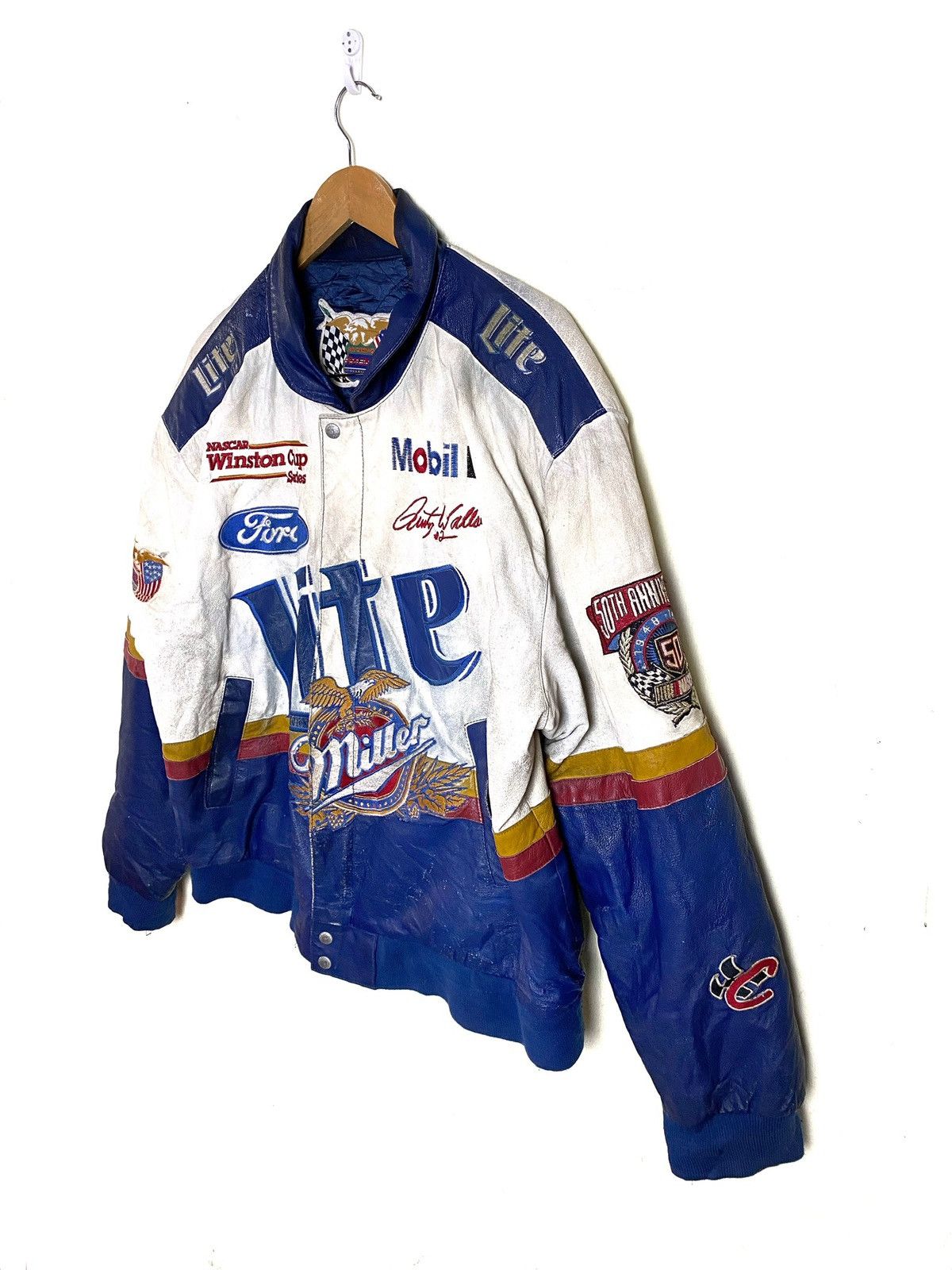 Jeff Hamilton × NASCAR Vintage Jeff Hamilton 50th Anniversary Nascar Leather Jacket Size US L / EU 52-54 / 3 - 4 Thumbnail