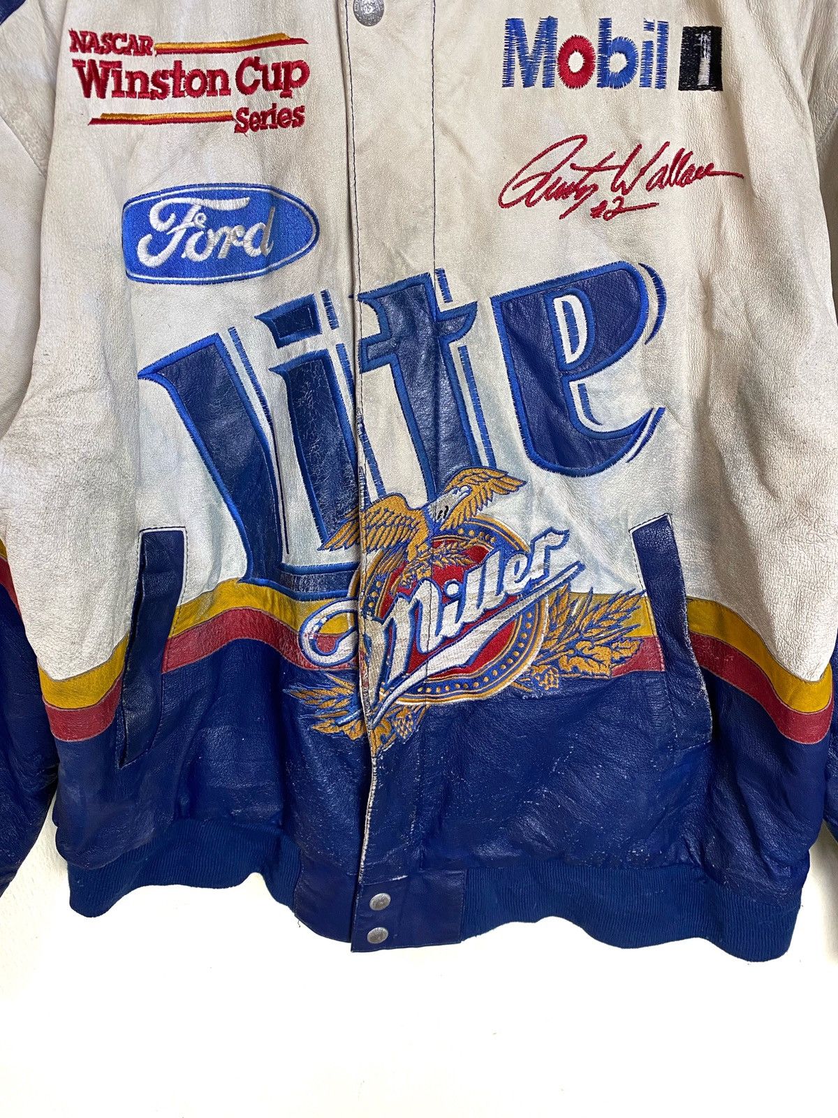 Jeff Hamilton × NASCAR Vintage Jeff Hamilton 50th Anniversary Nascar Leather Jacket Size US L / EU 52-54 / 3 - 5 Thumbnail