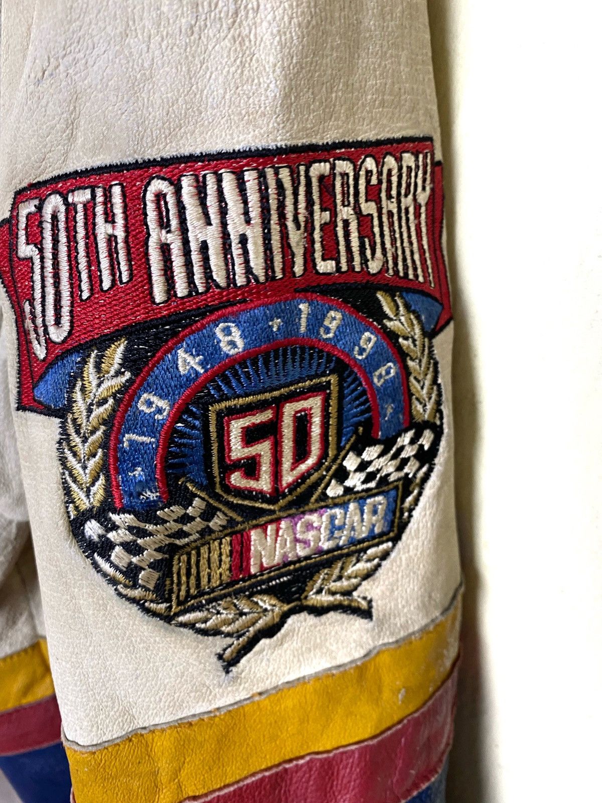 Jeff Hamilton × NASCAR Vintage Jeff Hamilton 50th Anniversary Nascar Leather Jacket Size US L / EU 52-54 / 3 - 7 Thumbnail