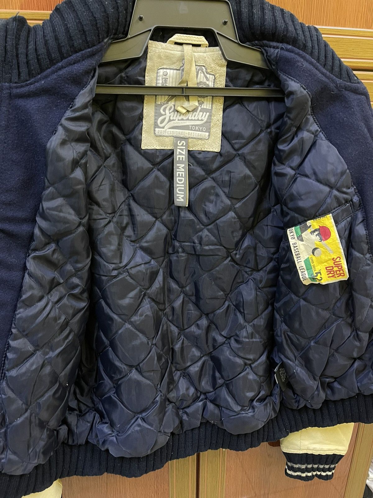 Superdry × Vintage Vintage Superdry Tokyo Baseball Team Varsity Jacket Size US S / EU 44-46 / 1 - 9 Thumbnail