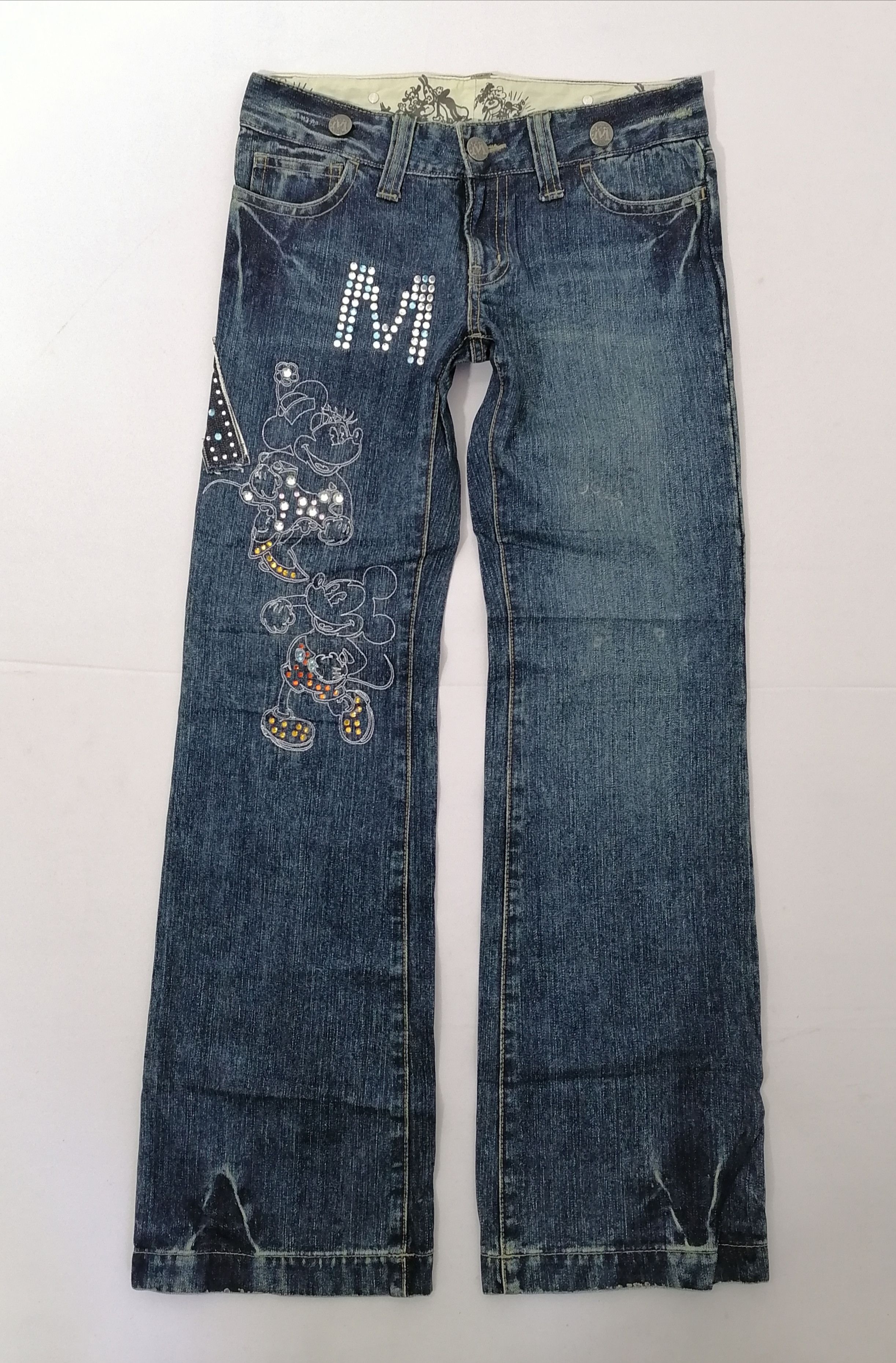 Reworked Mickey Jeans (XS)