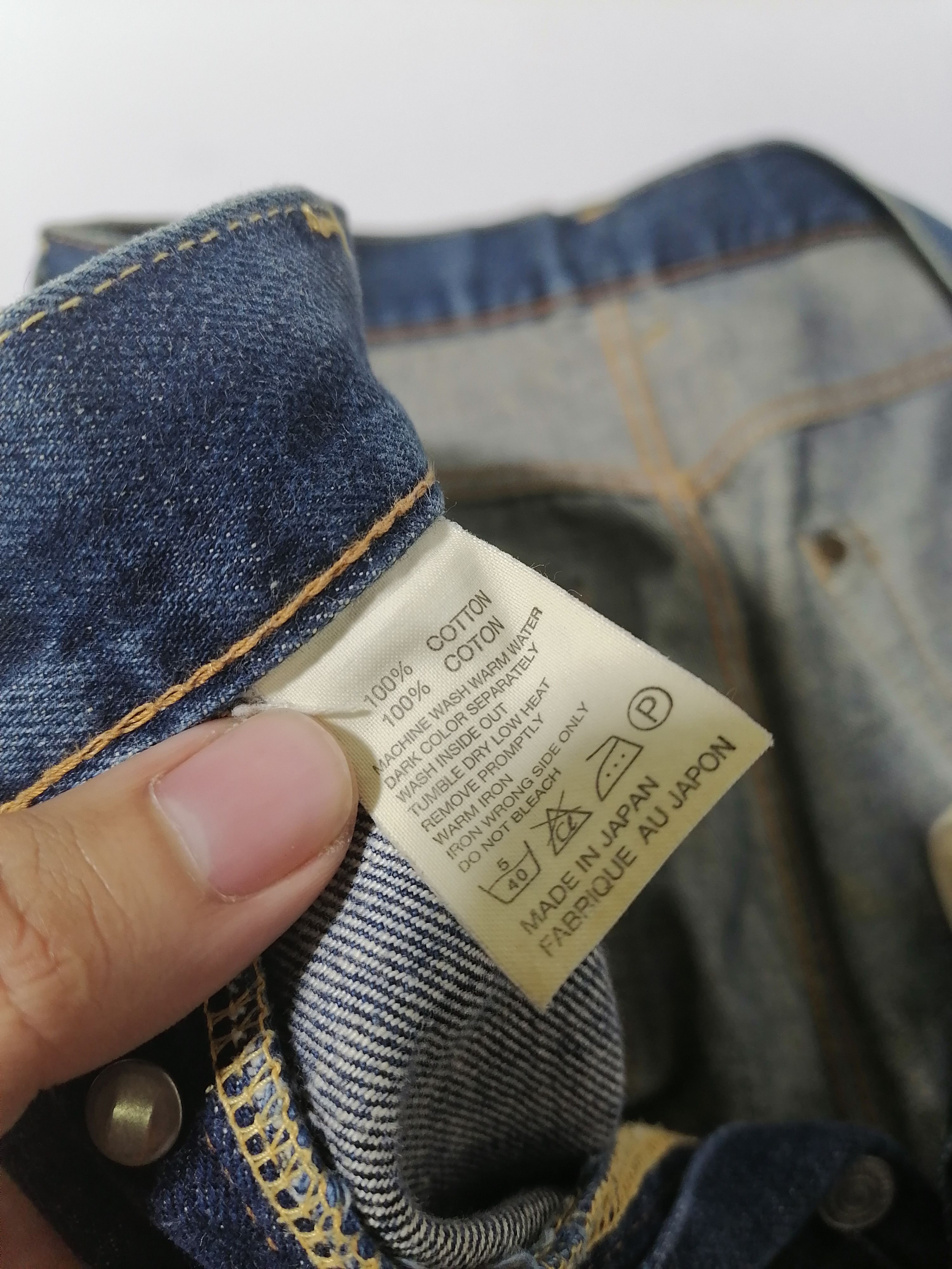 Japanese Brand Japanese Brand Fly Button Denim Jeans Size US 33 - 4 Thumbnail