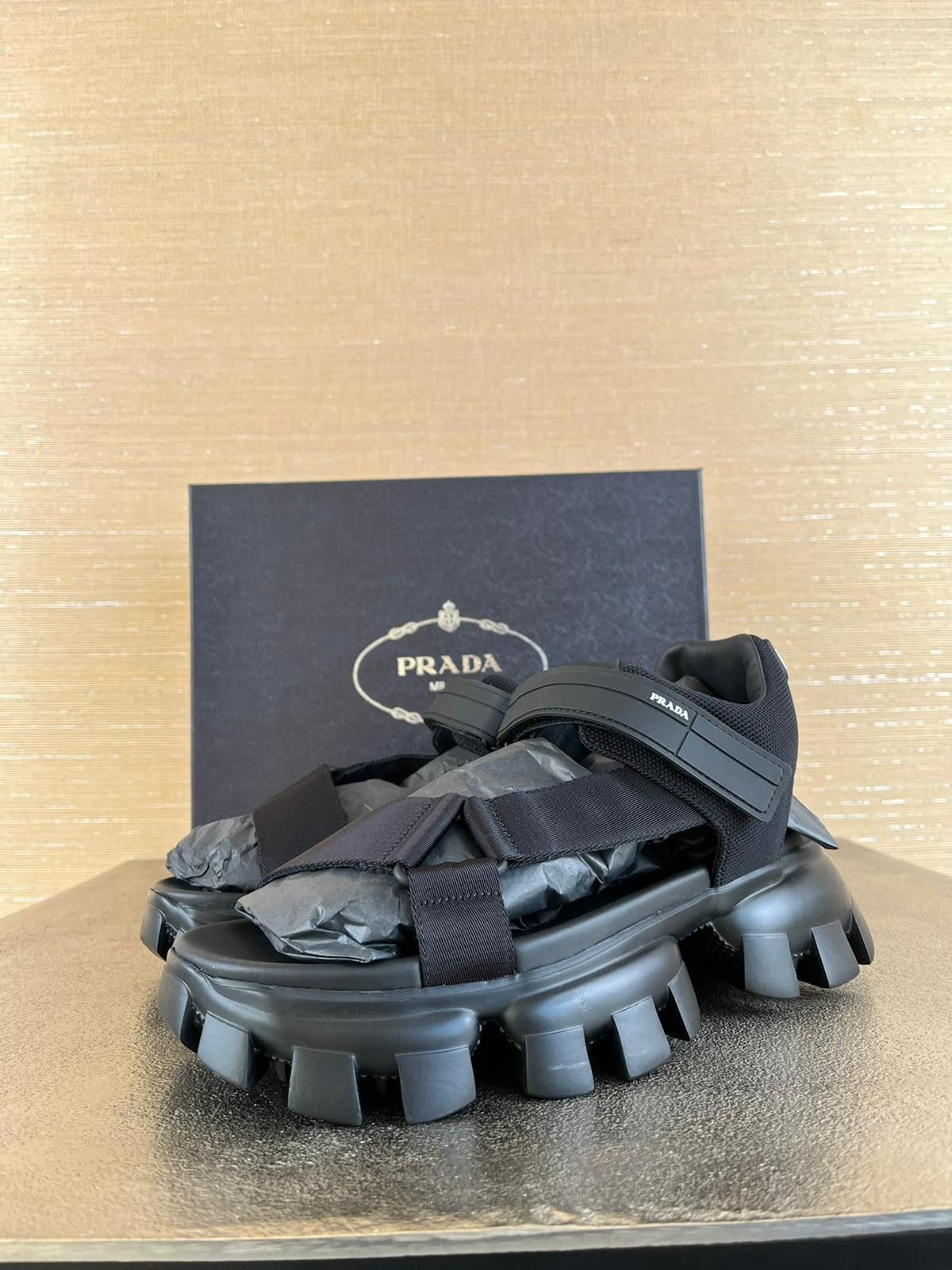 Prada Cloudburst Thunder Sandals in Black Size US 10 / EU 43 - 1 Thumbnail