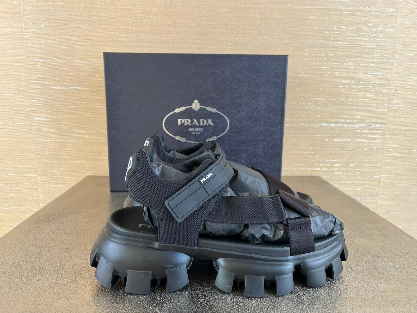 Prada Cloudburst Thunder Sandals in Black Size US 10 / EU 43 - 9 Thumbnail