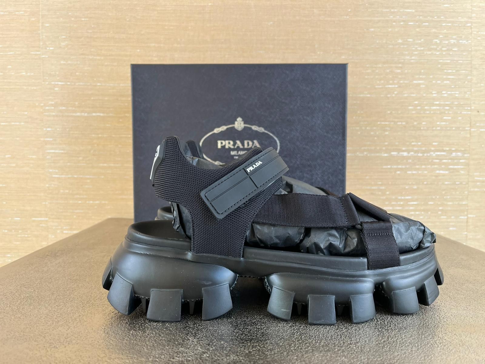 Prada Cloudburst Thunder Sandals in Black Size US 10 / EU 43 - 10 Thumbnail