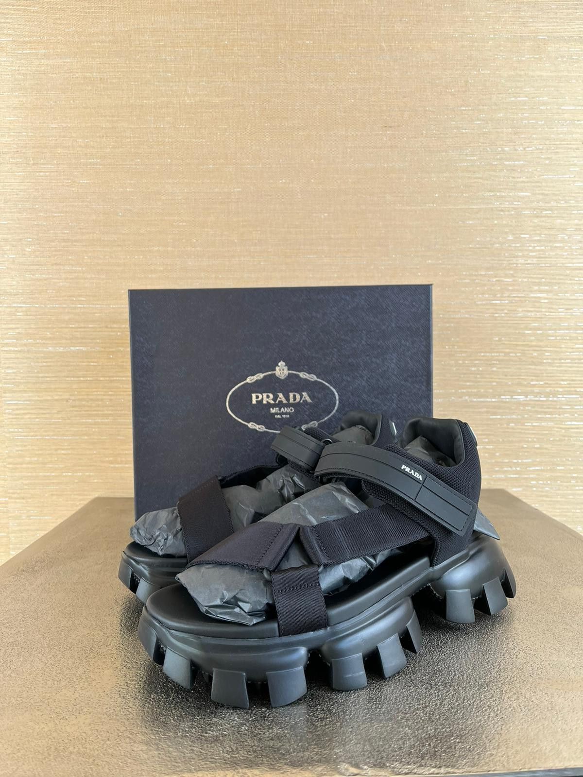 Prada Cloudburst Thunder Sandals in Black Size US 10 / EU 43 - 2 Thumbnail