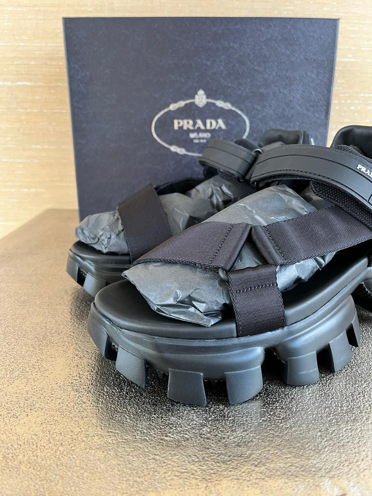 Prada Cloudburst Thunder Sandals in Black Size US 10 / EU 43 - 4 Thumbnail