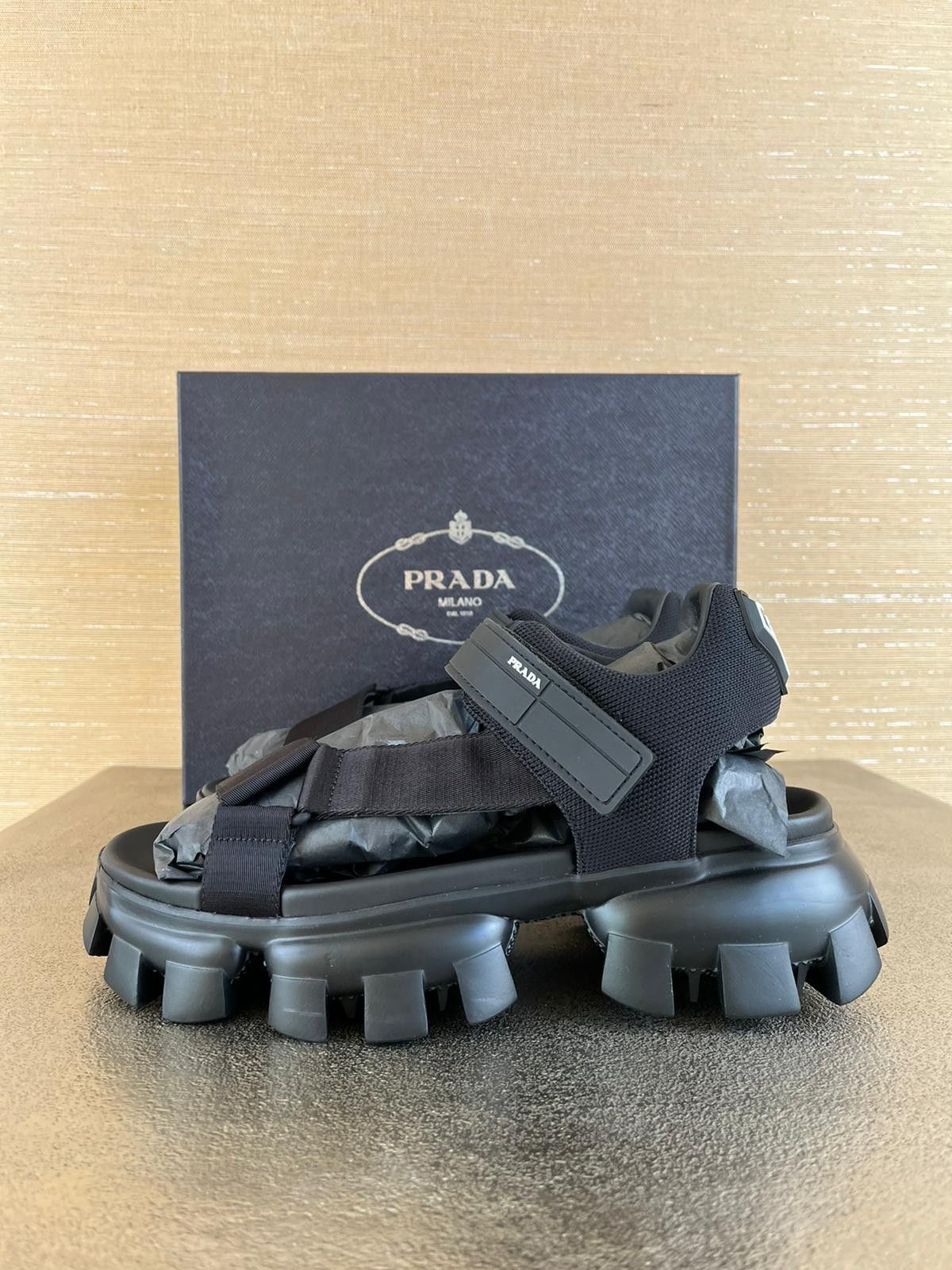 Prada Cloudburst Thunder Sandals in Black Size US 10 / EU 43 - 3 Thumbnail