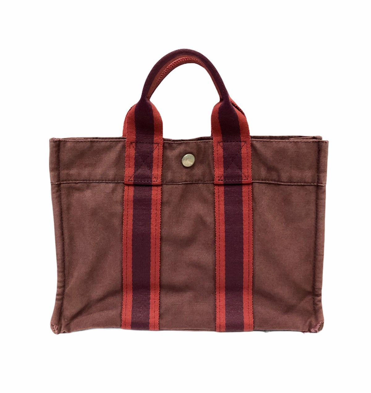 Hermes 🔥HERMÈS Paris Herline Canvas Fourre Tout Small Tote Bag Size ONE SIZE - 2 Thumbnail