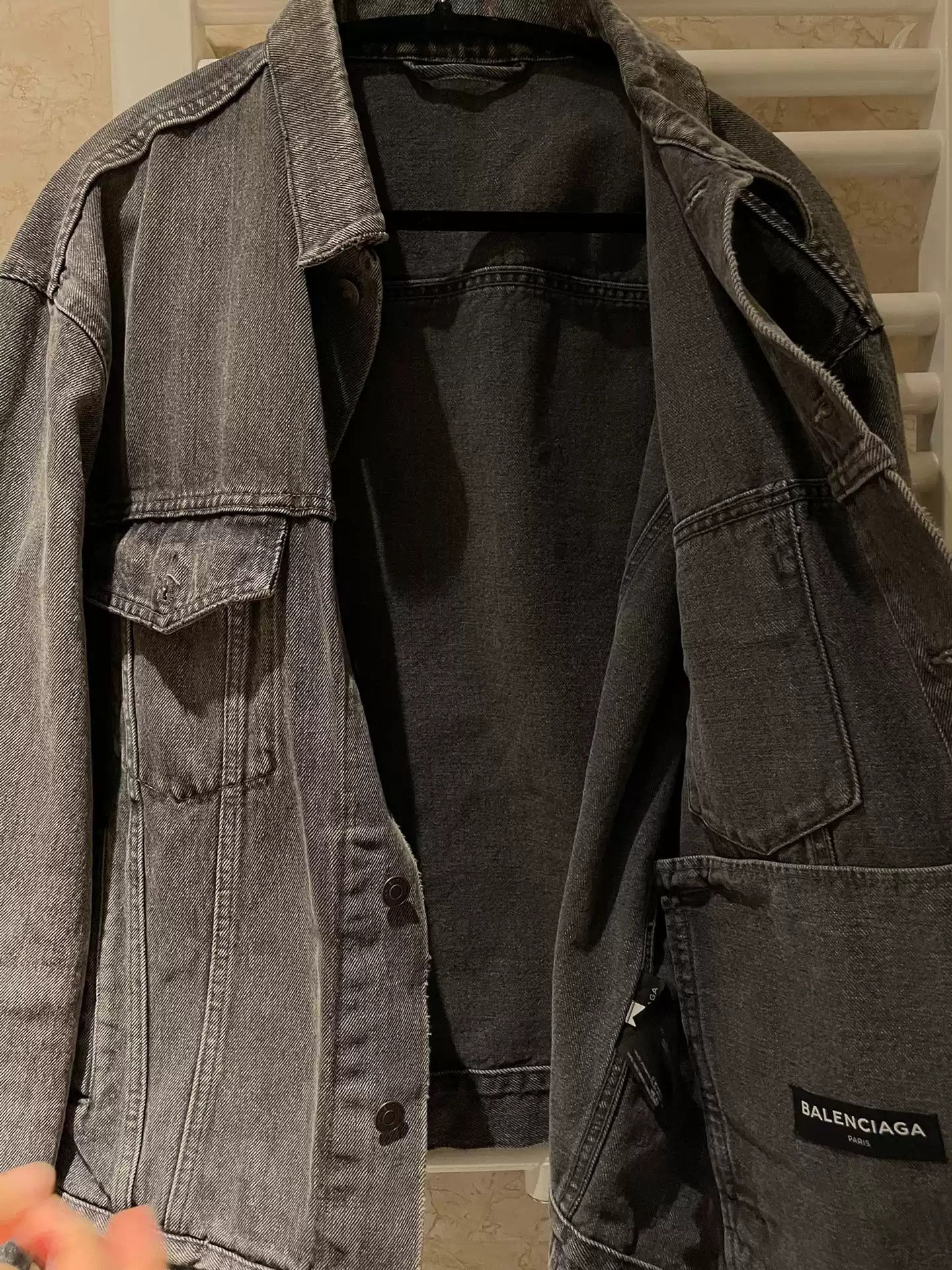 Balenciaga Balenciaga Back Logo JKT Grey Size US XL / EU 56 / 4 - 6 Thumbnail