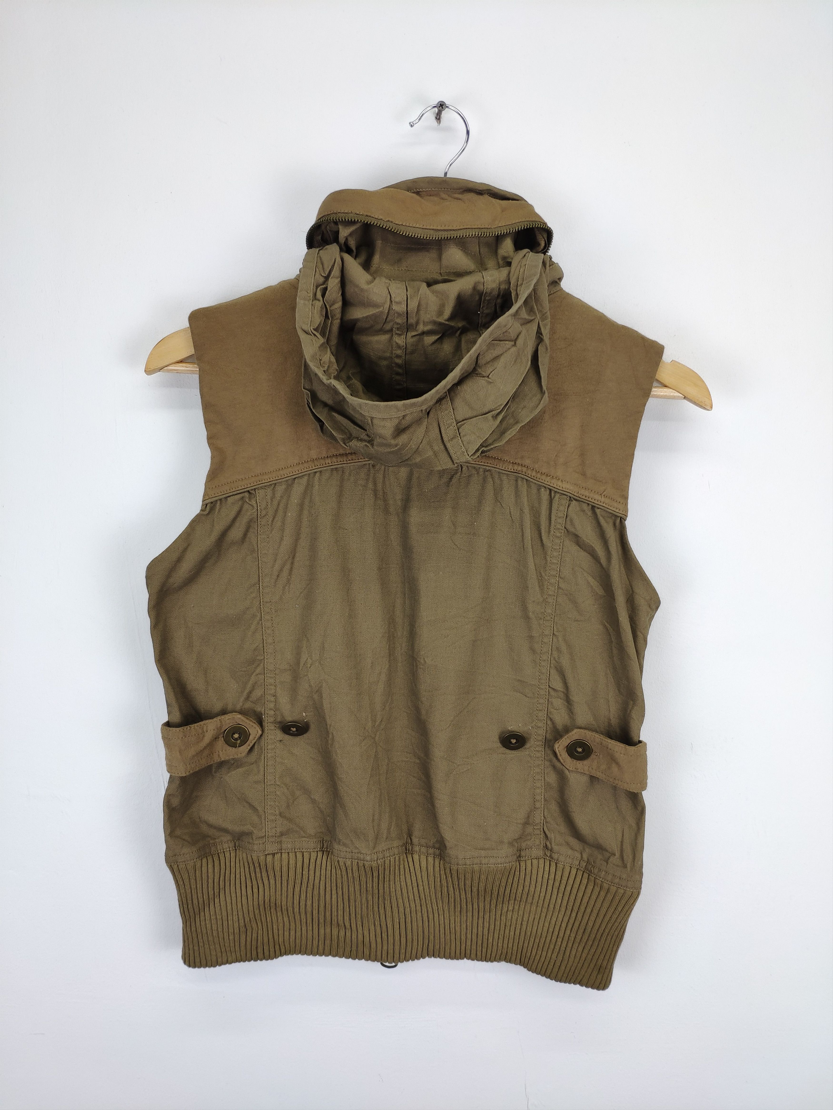 Japanese Brand × Vintage Vintage Back Number Army Vest Hoodie Size US S / EU 44-46 / 1 - 18 Thumbnail