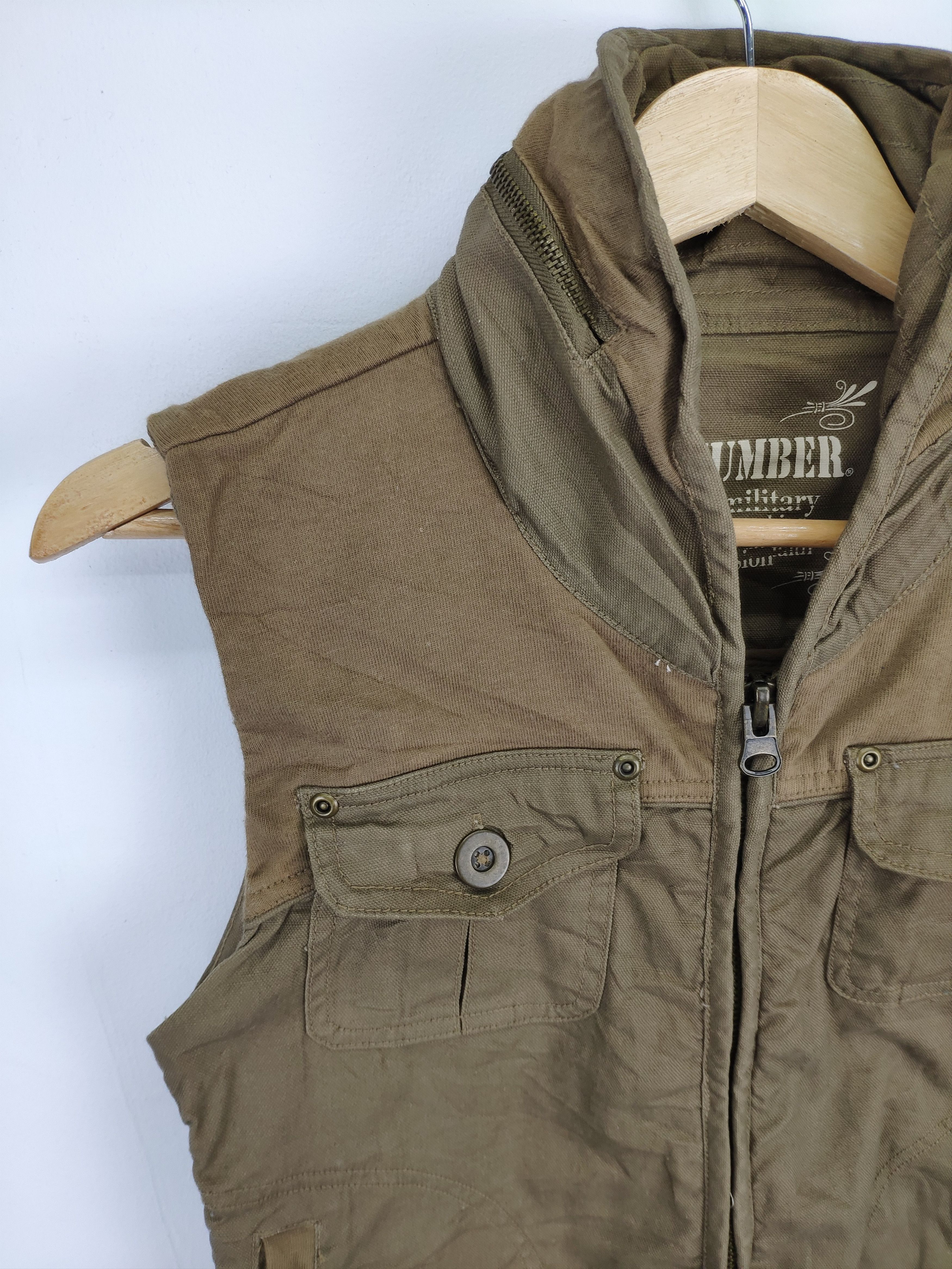 Japanese Brand × Vintage Vintage Back Number Army Vest Hoodie Size US S / EU 44-46 / 1 - 7 Thumbnail