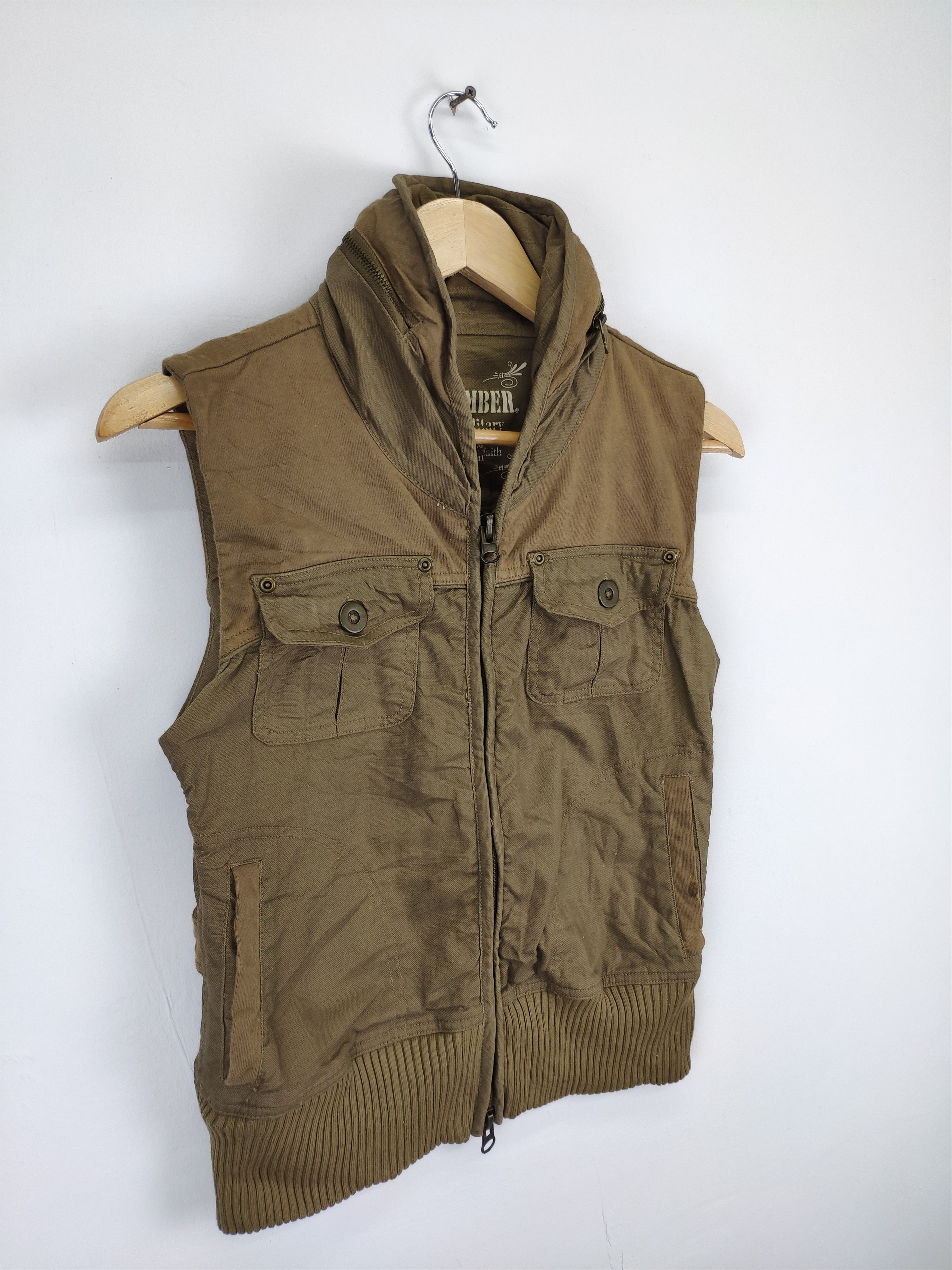 Japanese Brand × Vintage Vintage Back Number Army Vest Hoodie Size US S / EU 44-46 / 1 - 3 Thumbnail