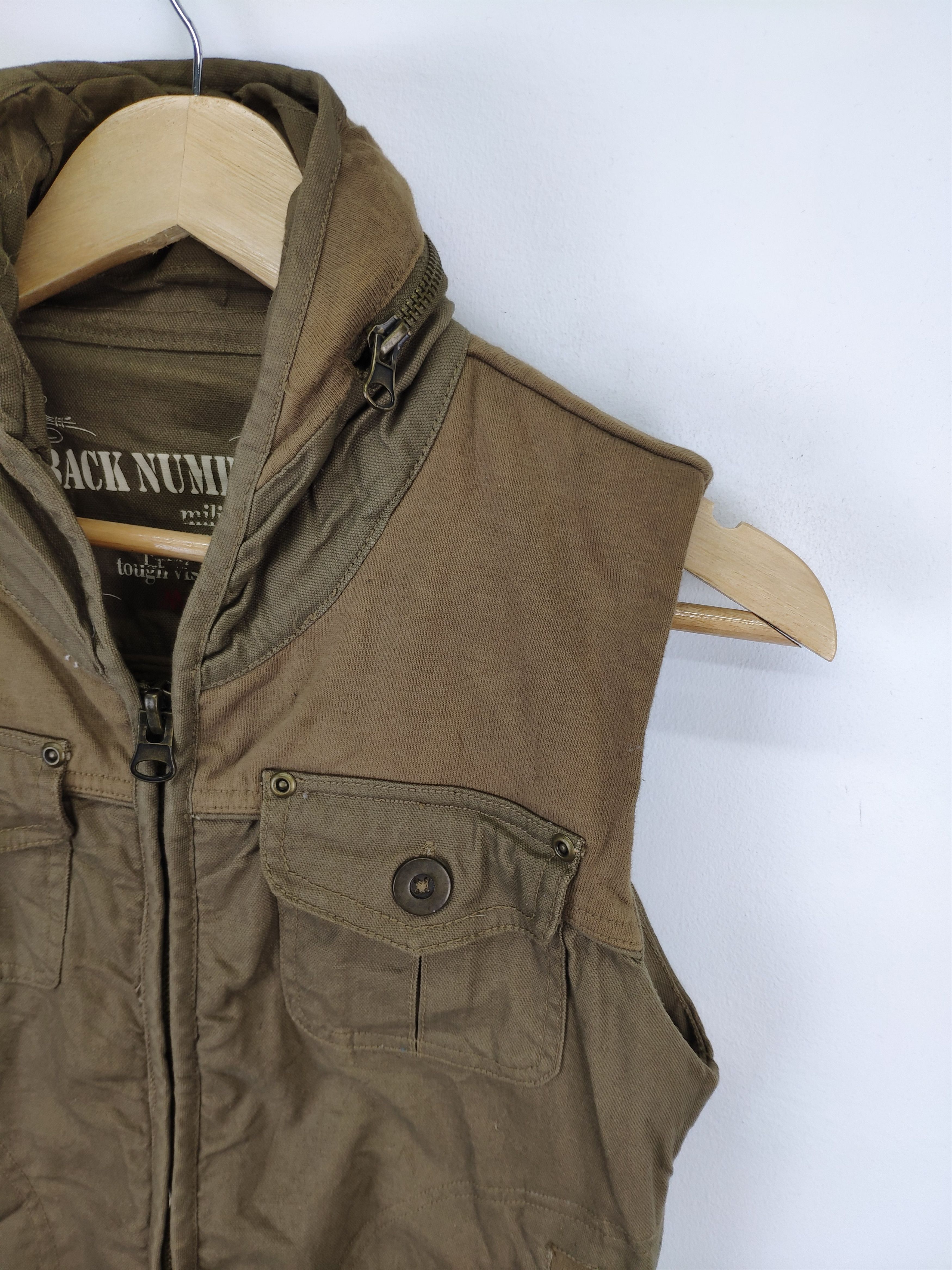 Japanese Brand × Vintage Vintage Back Number Army Vest Hoodie Size US S / EU 44-46 / 1 - 6 Thumbnail