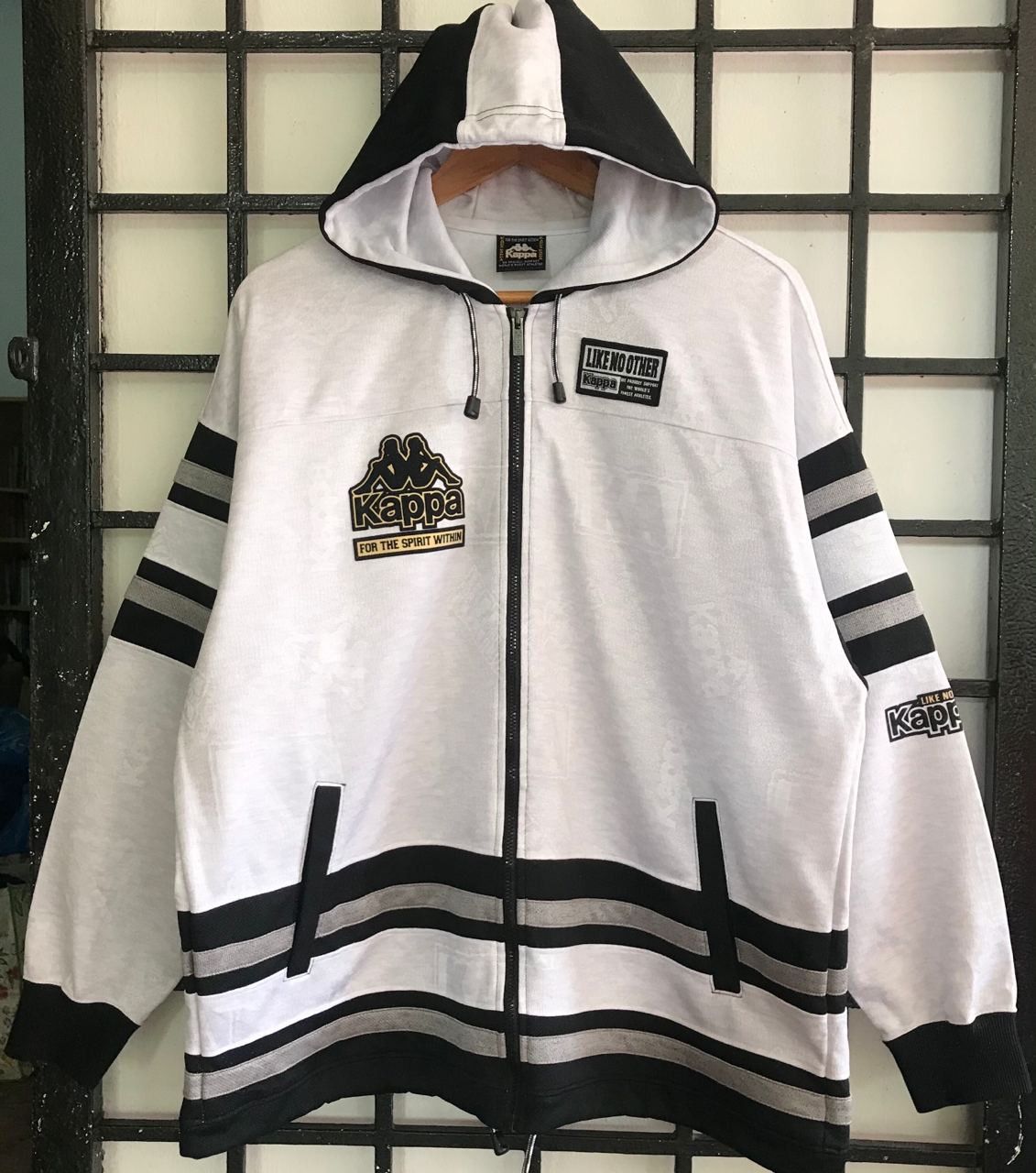 Kappa 🔥 Vintage KAPPA Velvet Big Logo Jacket With Hoodie Size US XL / EU 56 / 4 - 3 Thumbnail
