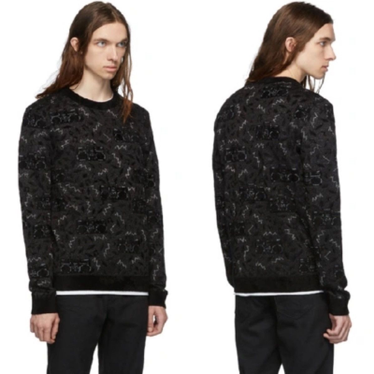Saint Laurent Paris 19FW Lurex Radio Jacquard Sweater sz XS & S Size US S / EU 44-46 / 1 - 9 Thumbnail