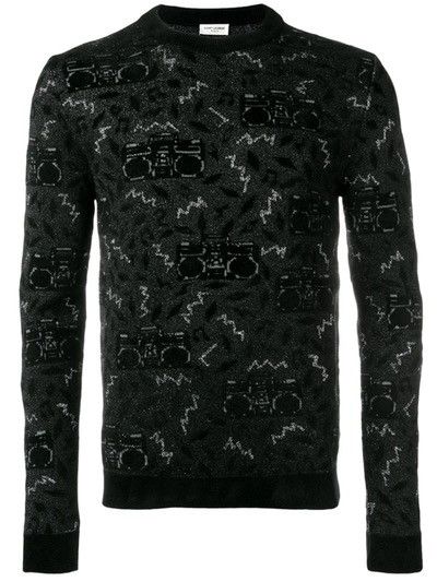 Saint Laurent Paris 19FW Lurex Radio Jacquard Sweater sz XS & S Size US S / EU 44-46 / 1 - 6 Thumbnail