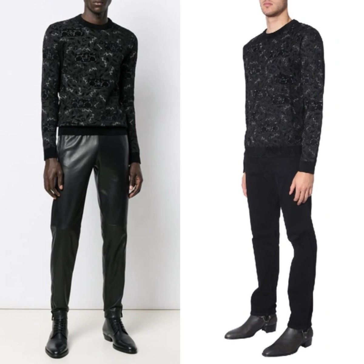 Saint Laurent Paris 19FW Lurex Radio Jacquard Sweater sz XS & S Size US S / EU 44-46 / 1 - 8 Thumbnail