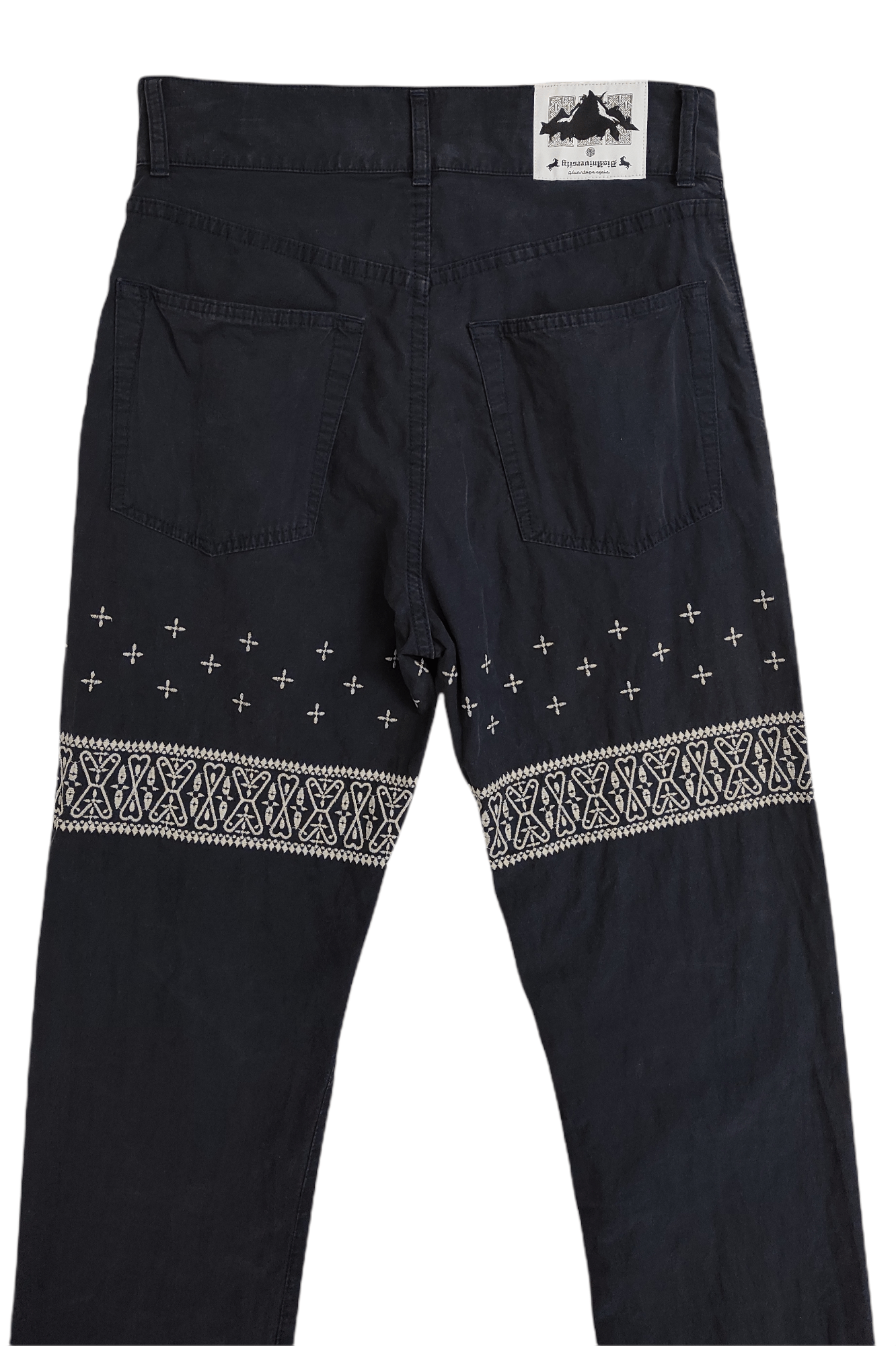 Japanese Brand Embroidered Navajo motive style cotton pants Size US 29 - 8 Thumbnail