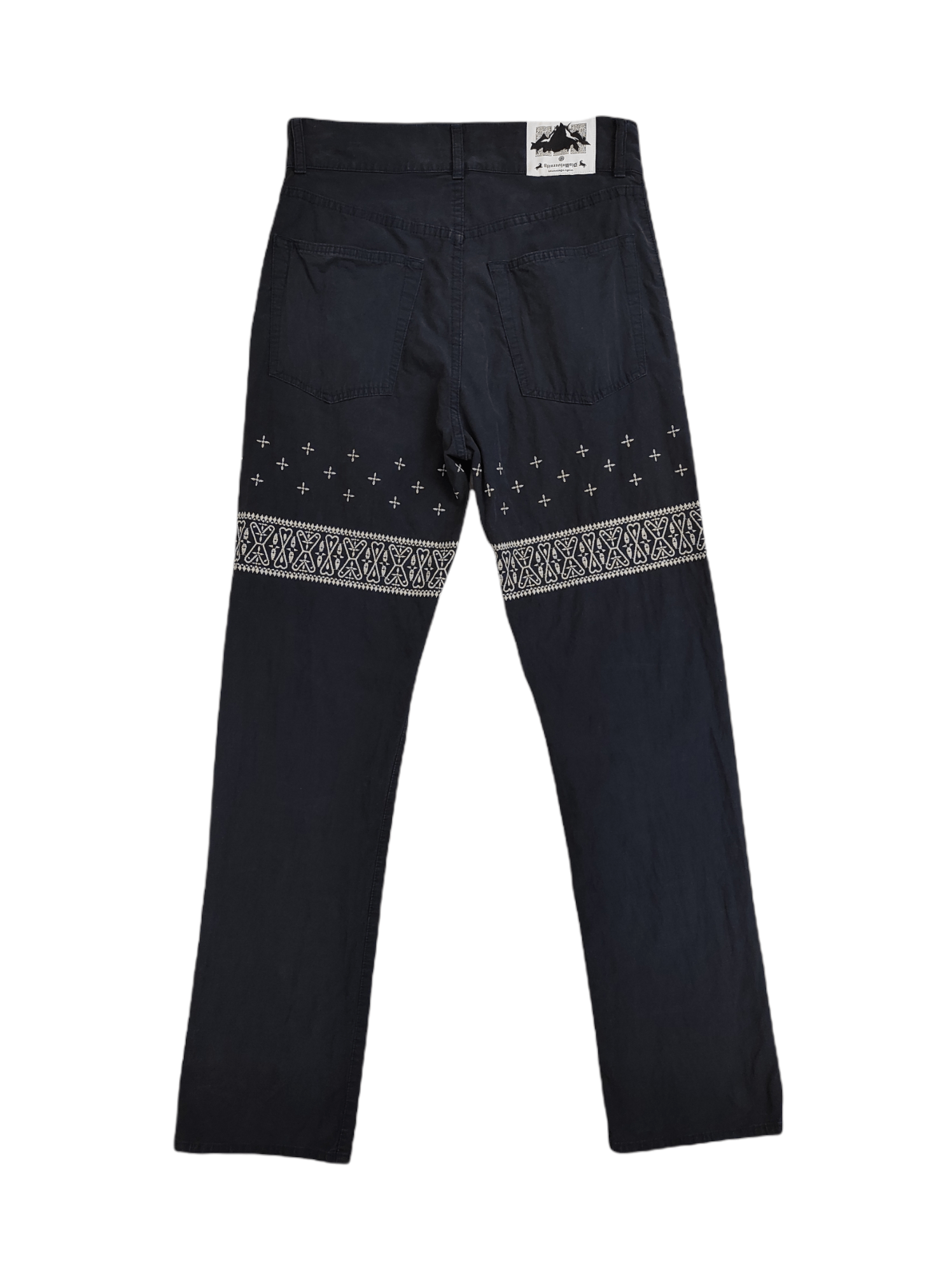 Japanese Brand Embroidered Navajo motive style cotton pants Size US 29 - 2 Thumbnail