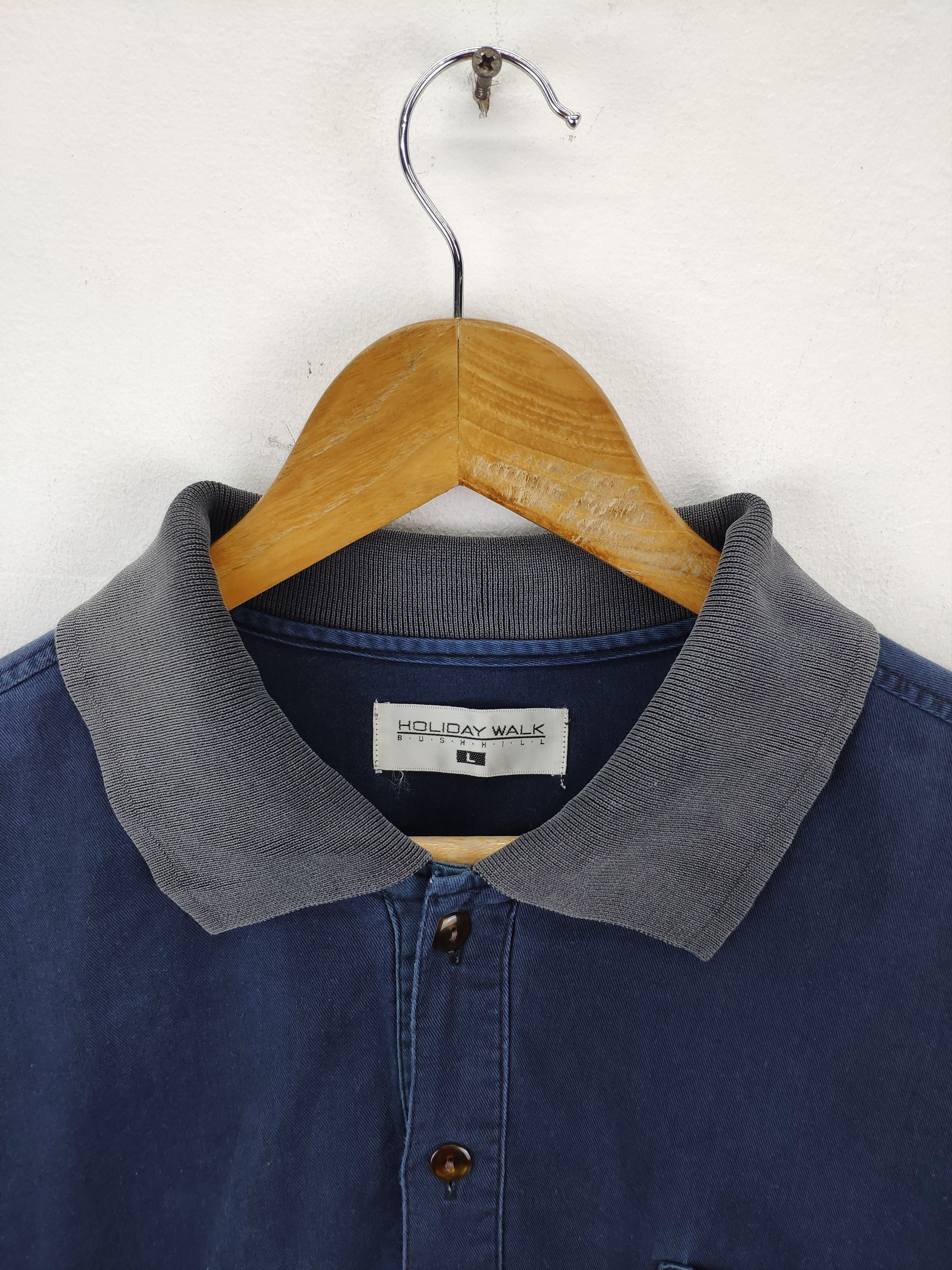 Japanese Brand × Vintage Vintage Polo Shirt Long Sleeve by Holiday Walk Size US M / EU 48-50 / 2 - 13 Thumbnail