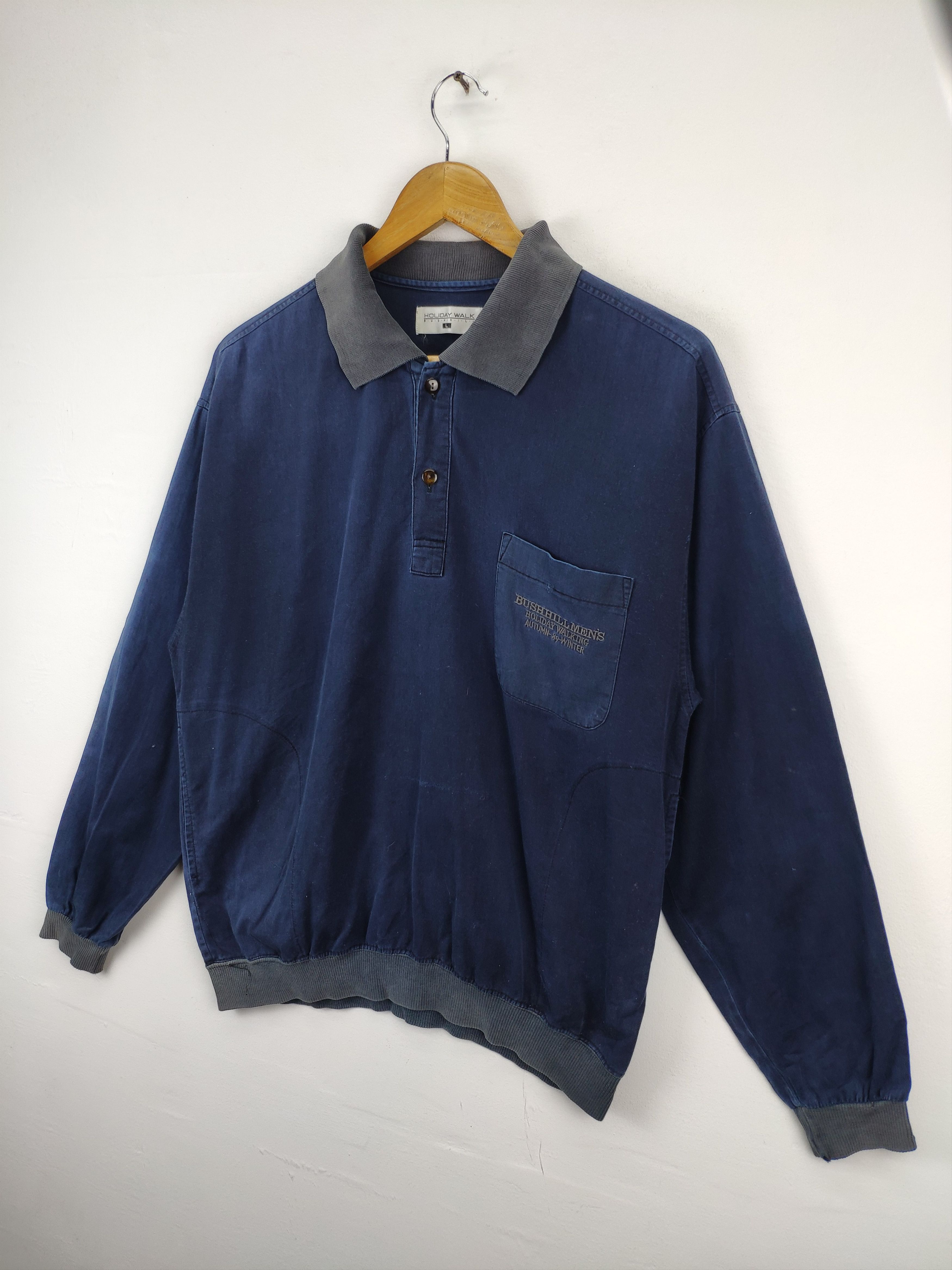 Japanese Brand × Vintage Vintage Polo Shirt Long Sleeve by Holiday Walk Size US M / EU 48-50 / 2 - 5 Thumbnail