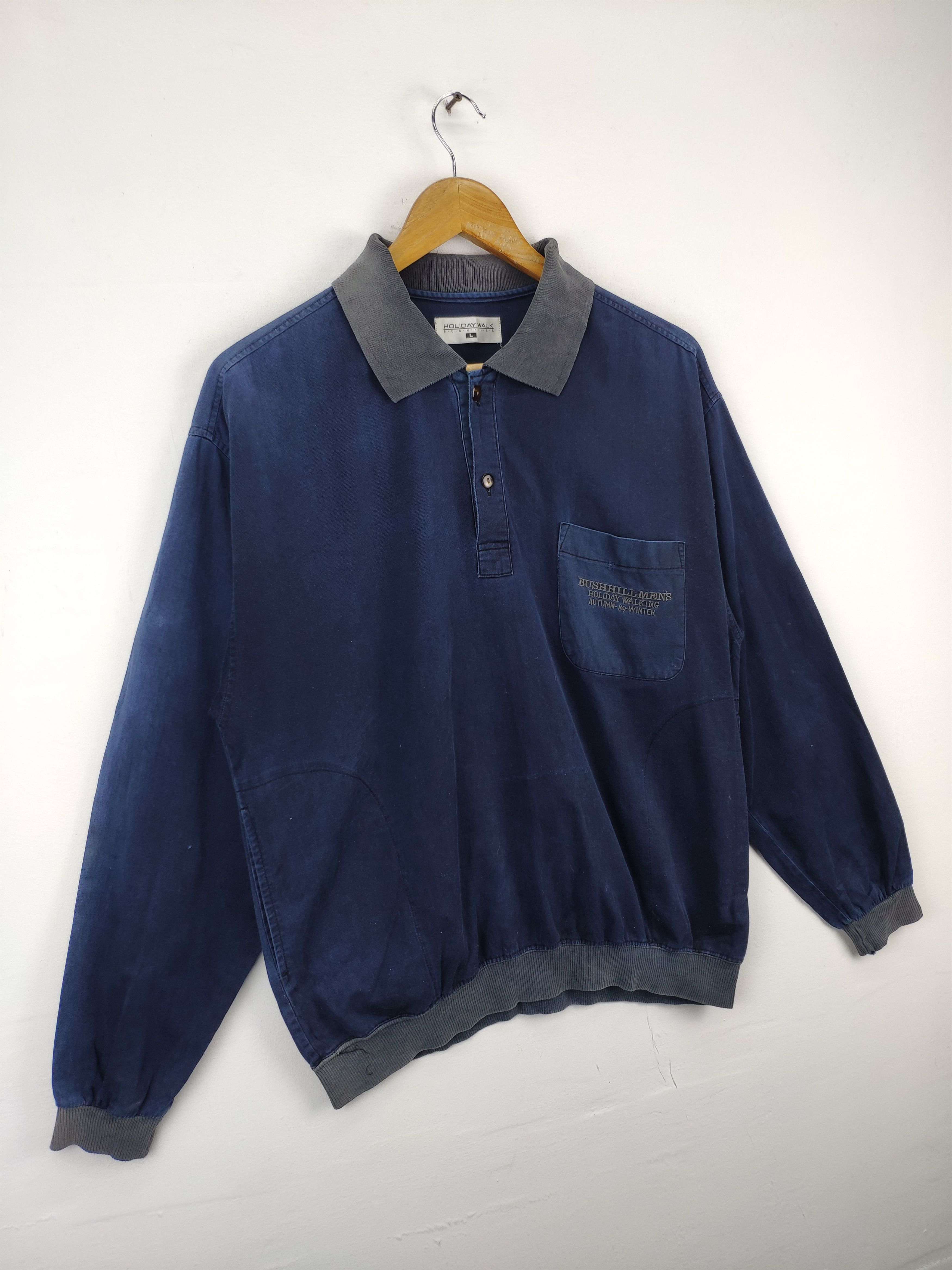 Japanese Brand × Vintage Vintage Polo Shirt Long Sleeve by Holiday Walk Size US M / EU 48-50 / 2 - 6 Thumbnail