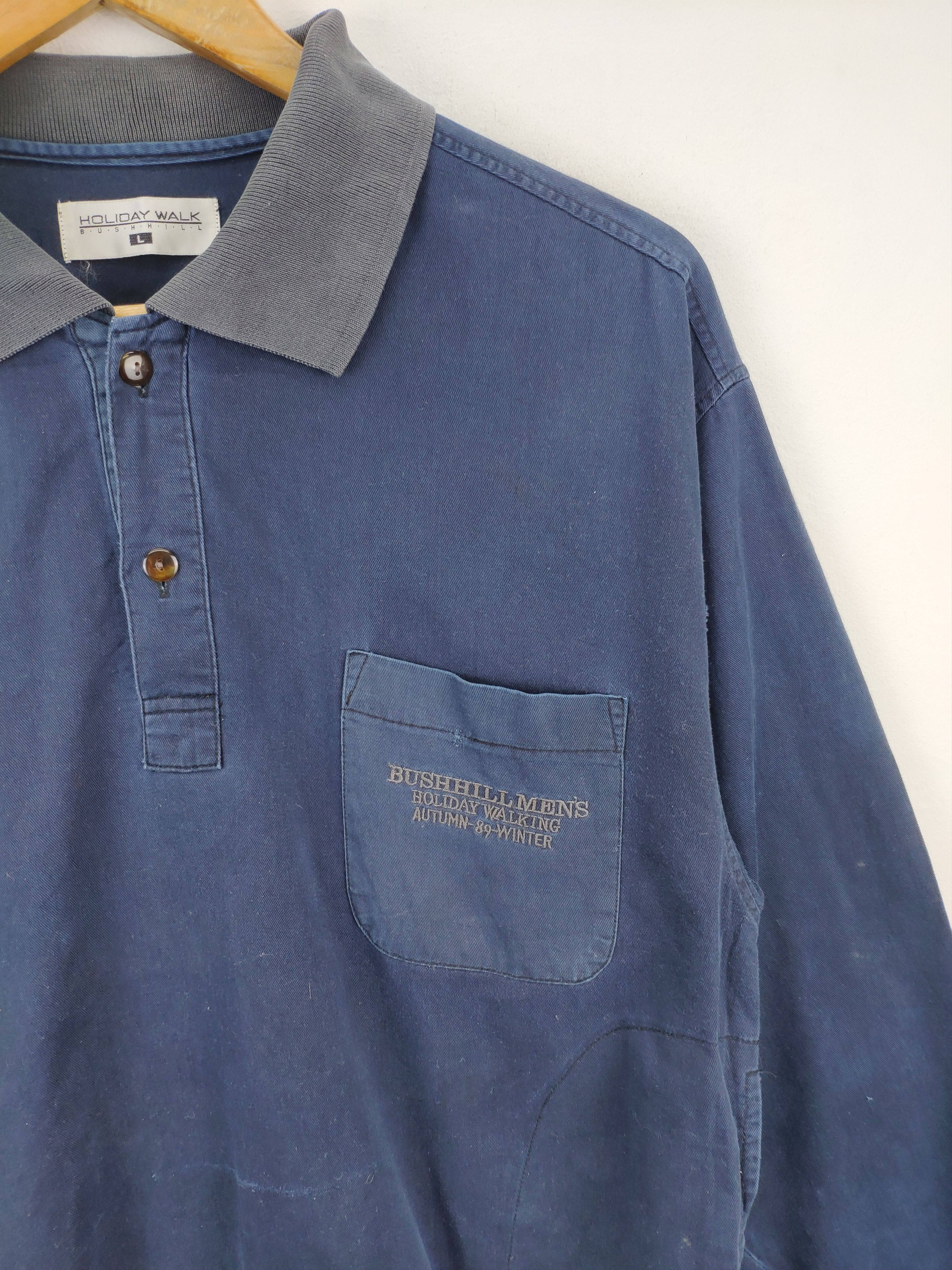 Japanese Brand × Vintage Vintage Polo Shirt Long Sleeve by Holiday Walk Size US M / EU 48-50 / 2 - 12 Thumbnail