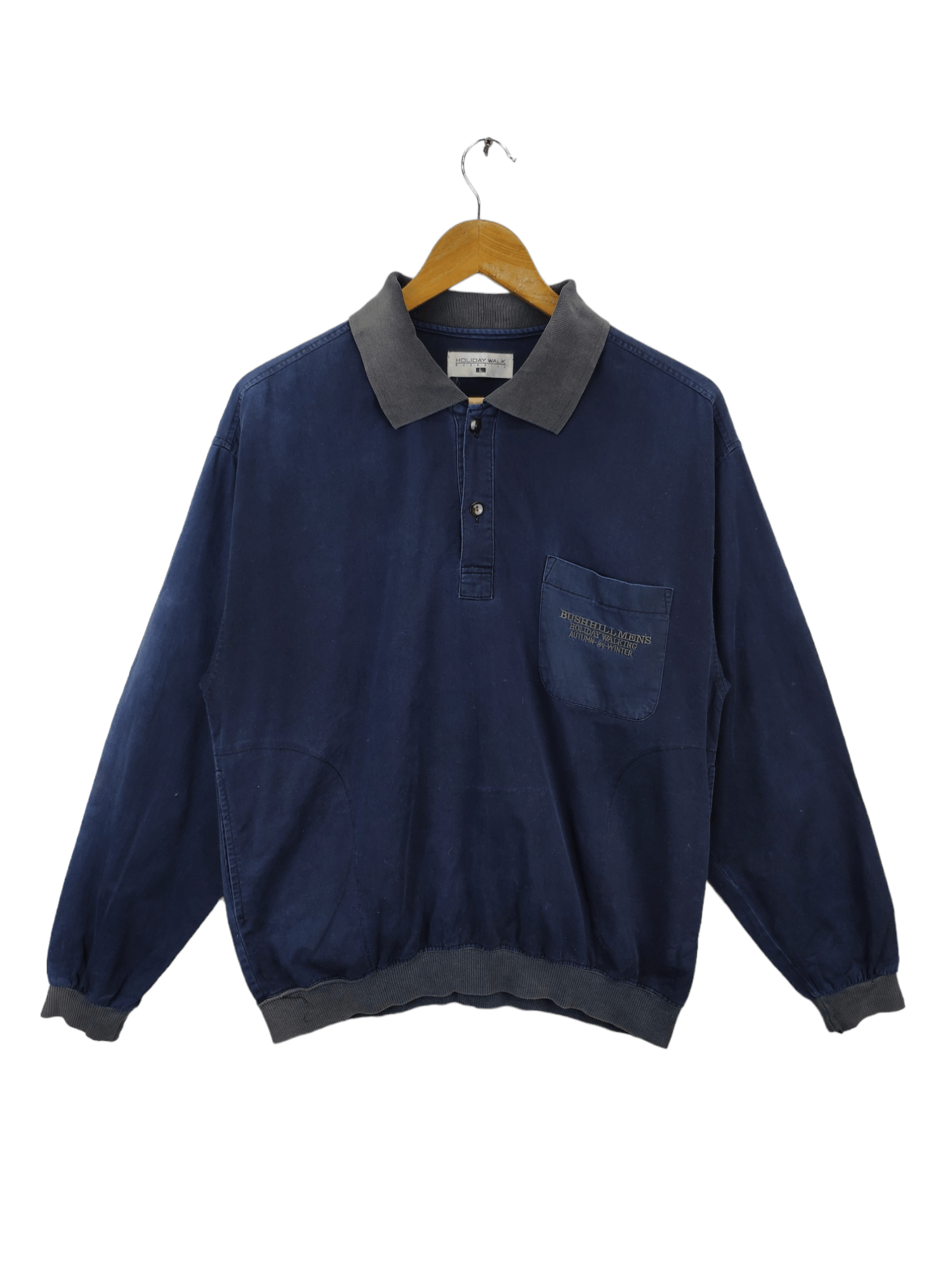 Japanese Brand × Vintage Vintage Polo Shirt Long Sleeve by Holiday Walk Size US M / EU 48-50 / 2 - 1 Thumbnail