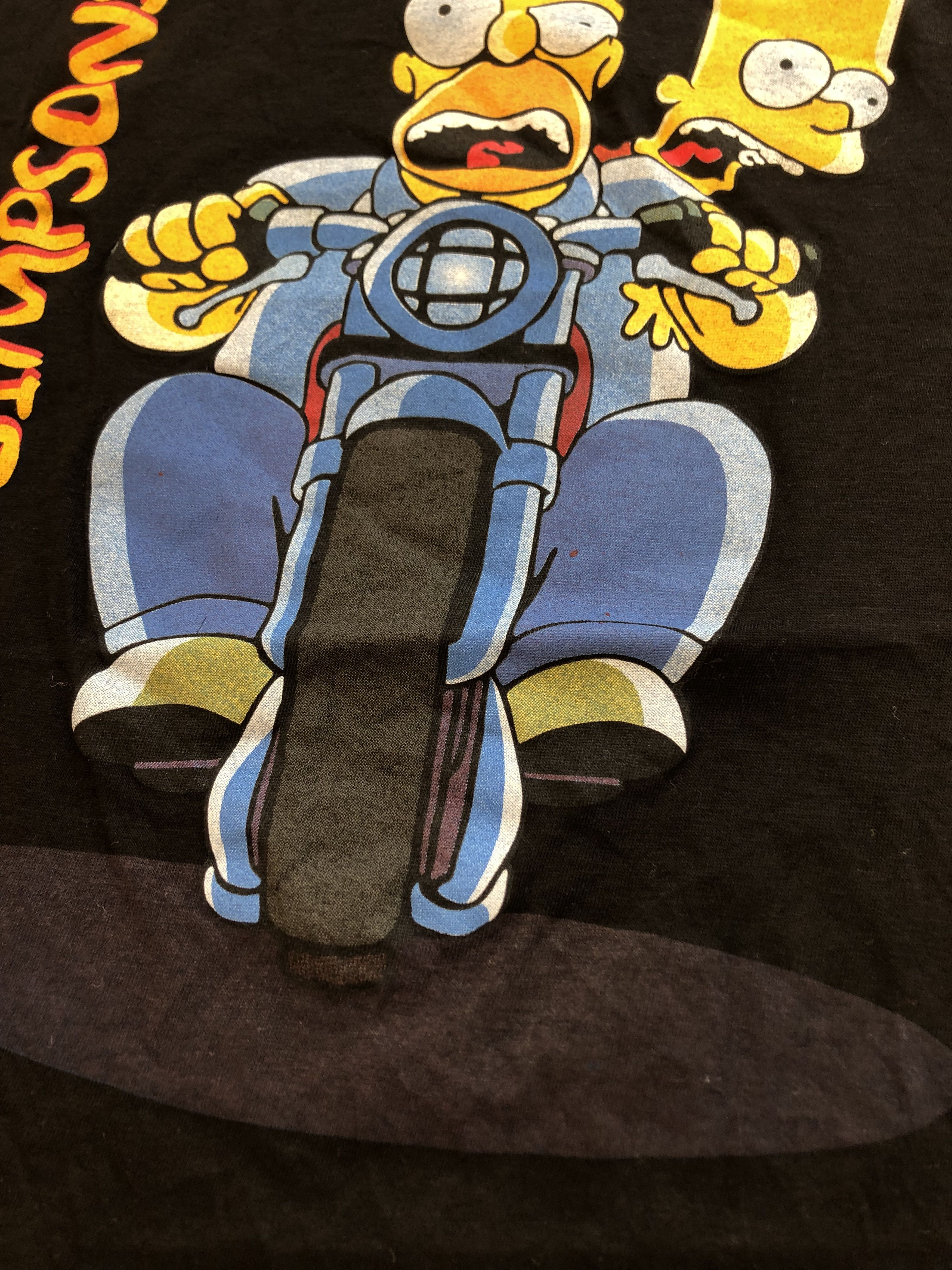 The Simpsons × Vintage Vintage The Simpsons Homer Bart Riding Bike Tee Shirt Y2K Size US M / EU 48-50 / 2 - 6 Thumbnail