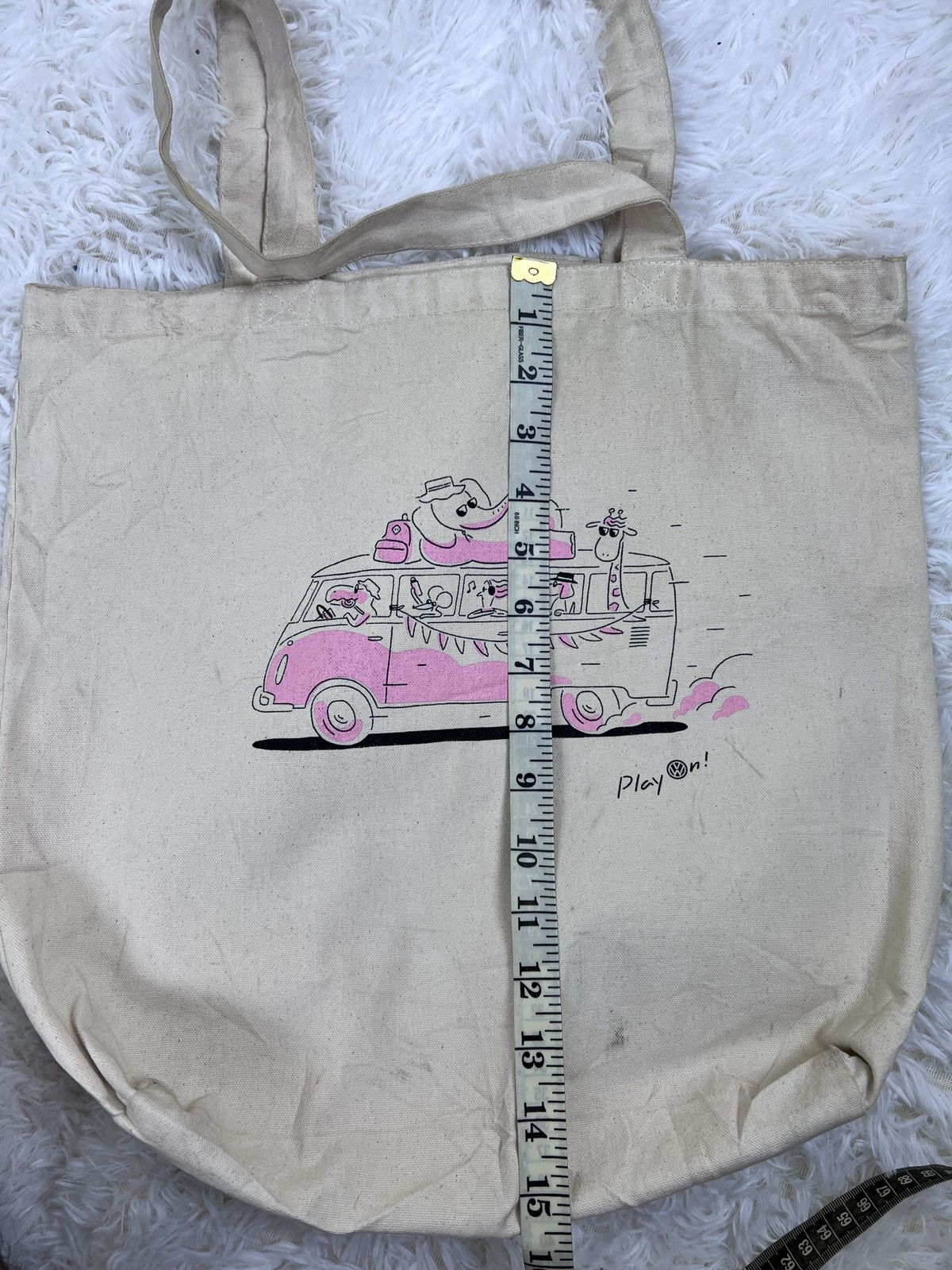Vintage Vintage Volkswagen Combi Play On Canvas Totebag Size ONE SIZE - 6 Thumbnail