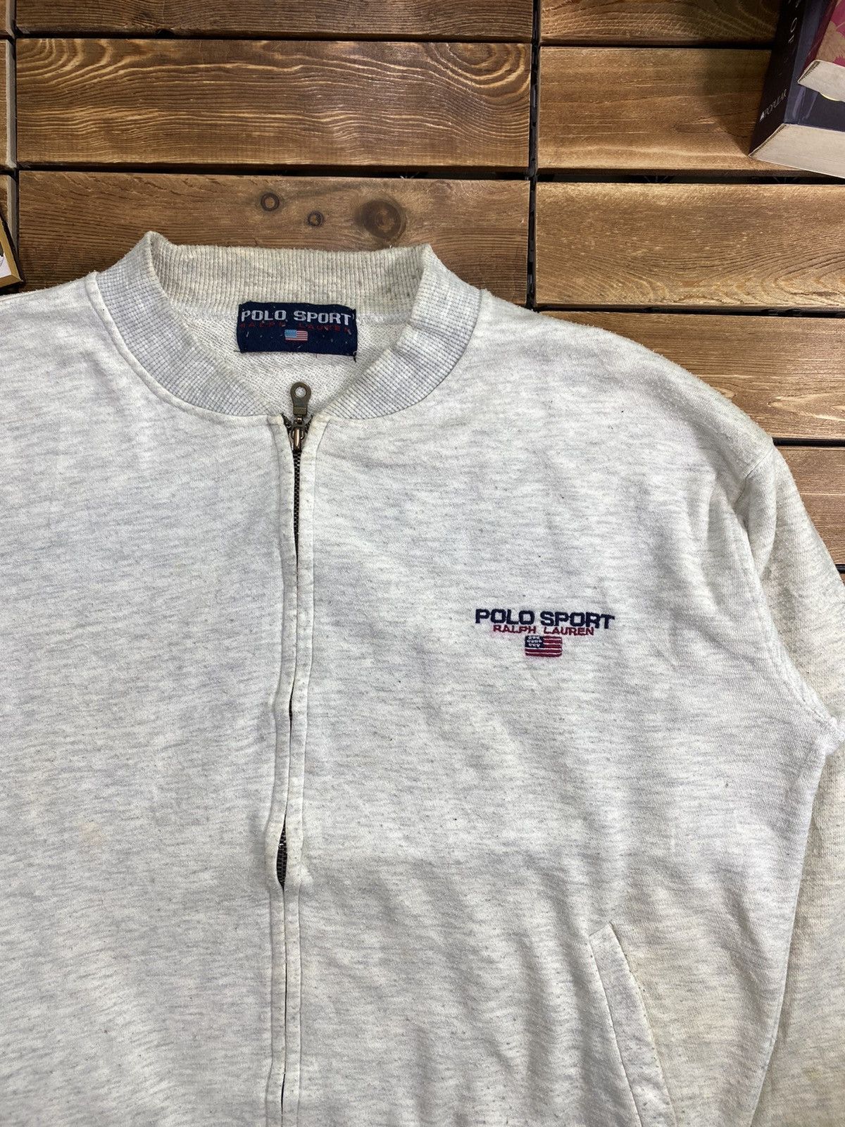 Polo Ralph Lauren × Vintage Vintage Polo Sport Ralph Lauren Big Logo Sweatshirt Zip L Size US L / EU 52-54 / 3 - 2 Thumbnail