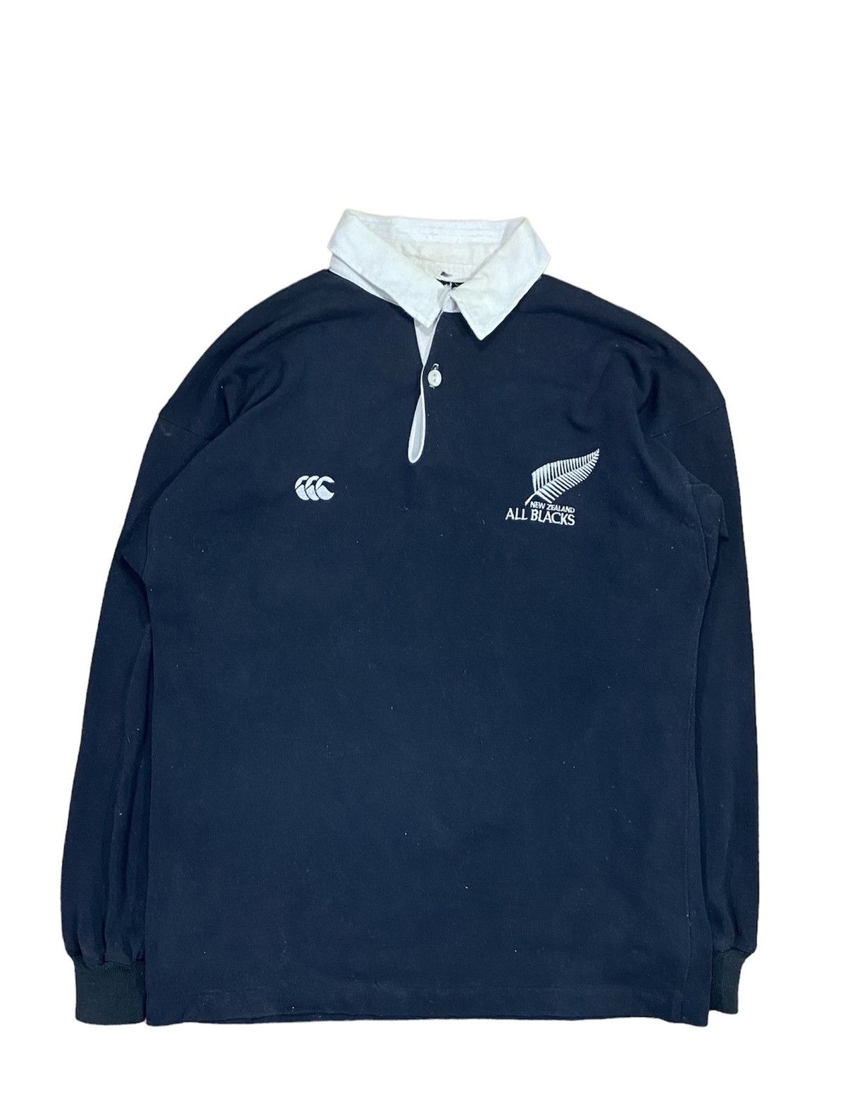 All Blacks × Canterbury of New Zealand × Vintage Vintage New Zealand All Black Rugby Polo Long Sleeve Size M Size US M / EU 48-50 / 2 - 1 Thumbnail