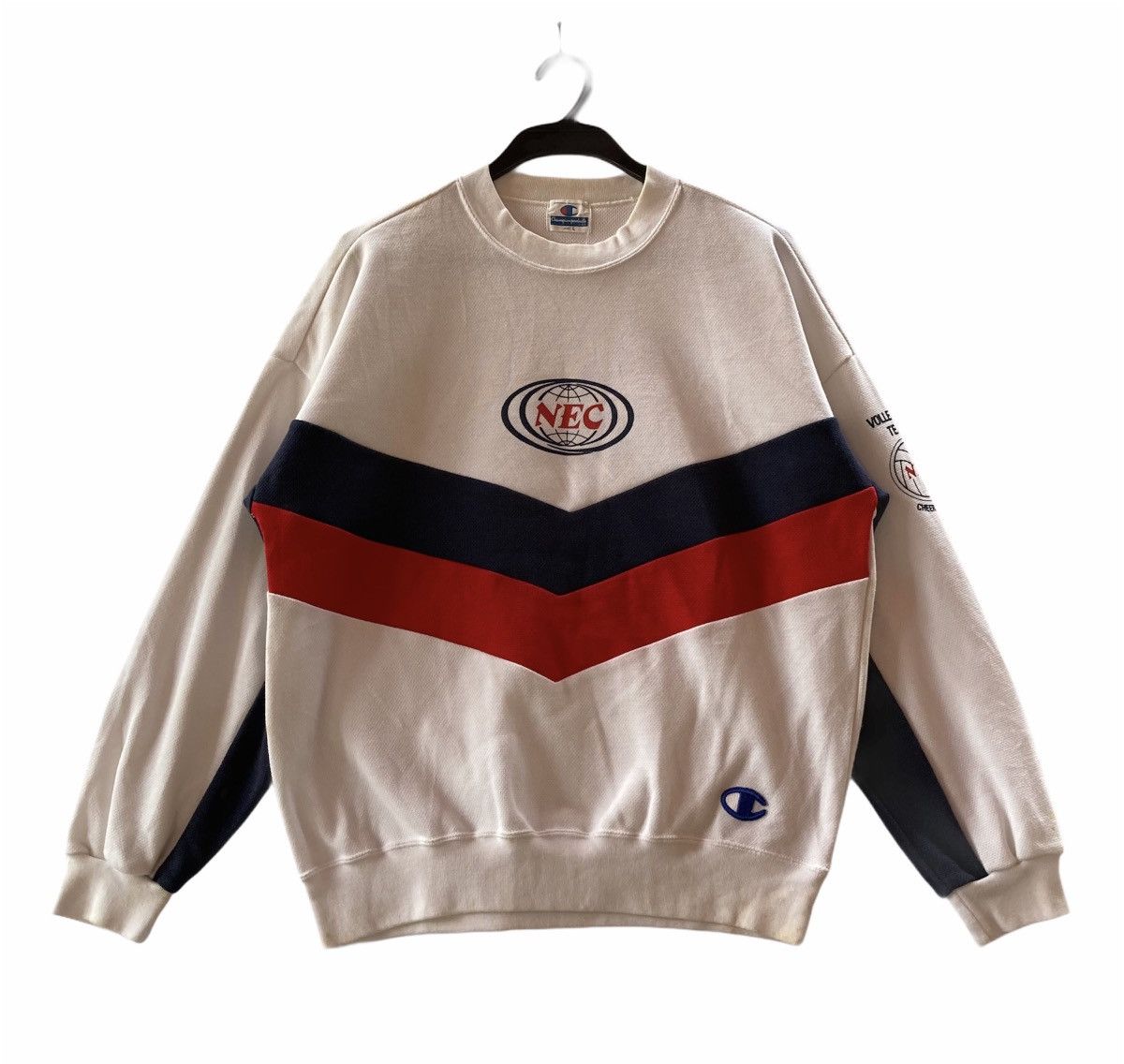 Champion × Japanese Brand × Vintage Vintage Champion Big Logo Hoodie spell out nice design Size US M / EU 48-50 / 2 - 1 Thumbnail
