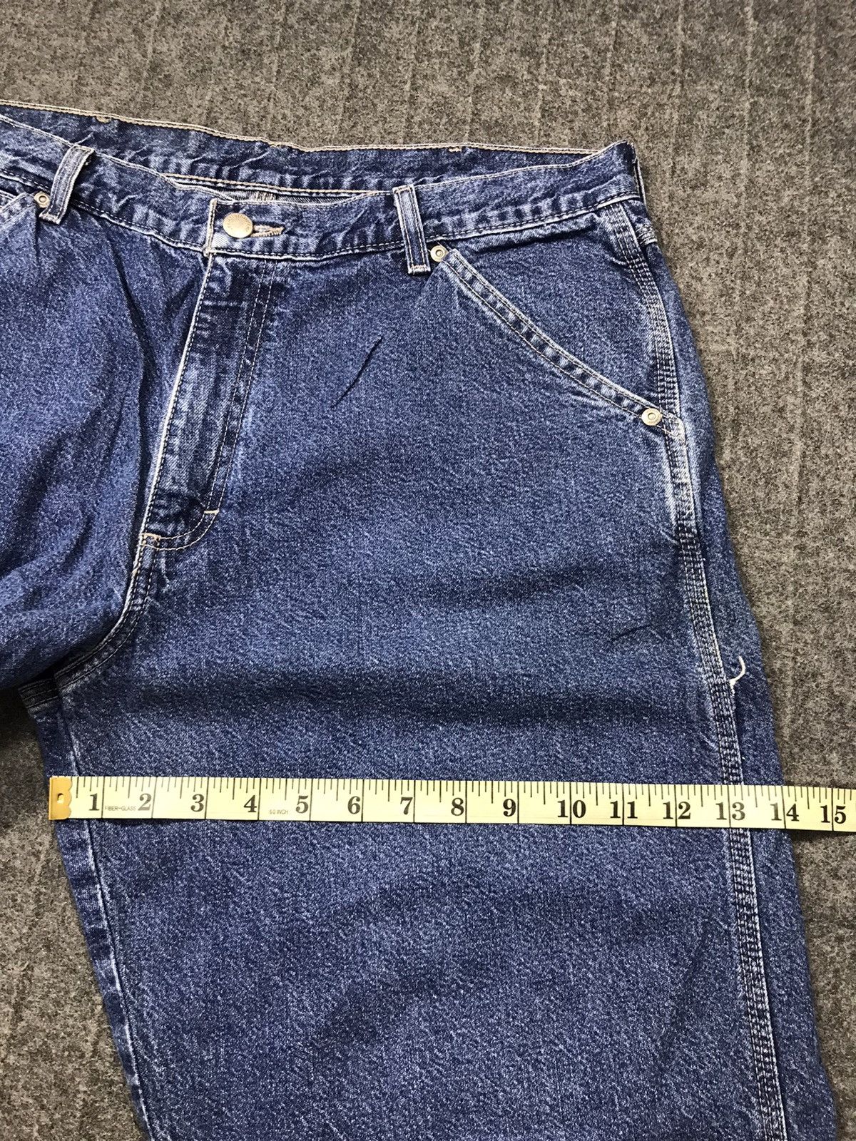 Vintage × Wrangler 90s Wrangler Jean Co Bushpant Carpenter Western Denim Size US 34 / EU 50 - 11 Thumbnail